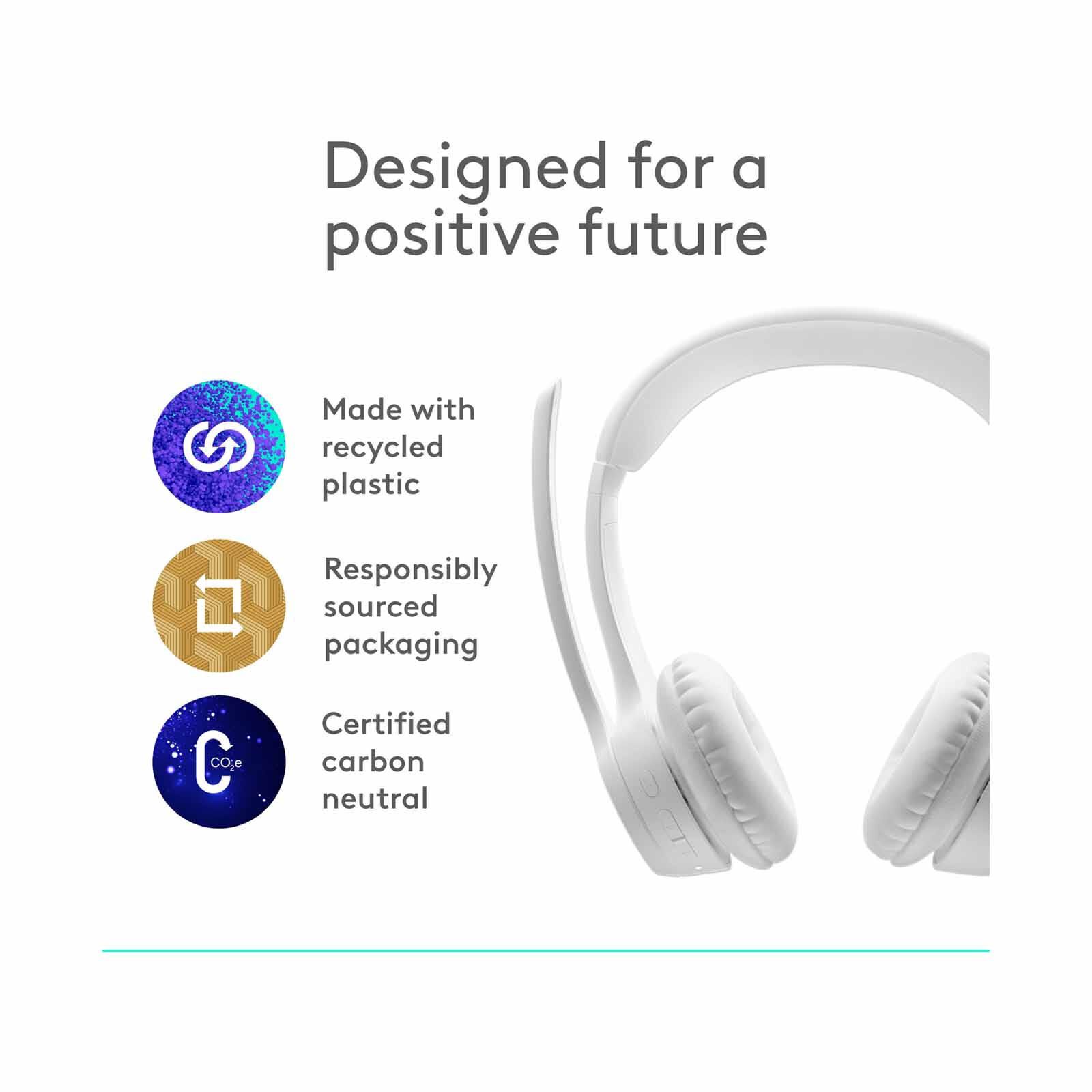 LOGITECH Zone 300 Wireless Bluetooth Headset Off-white 1y 981-001418-image 3