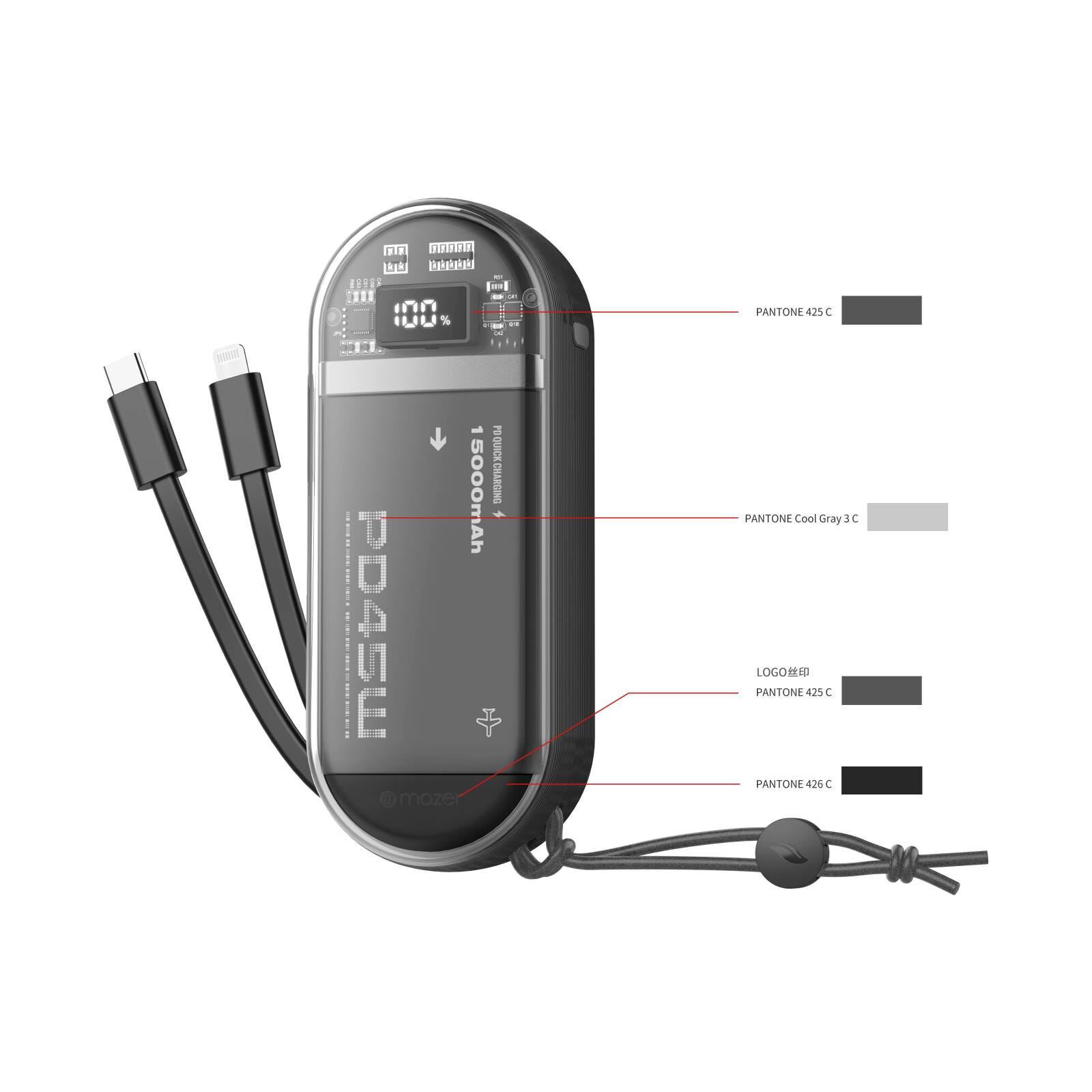 MAZER Pb 15000mah Pd45w M-pc45link1545-bk M-PC45LINK1545-BK