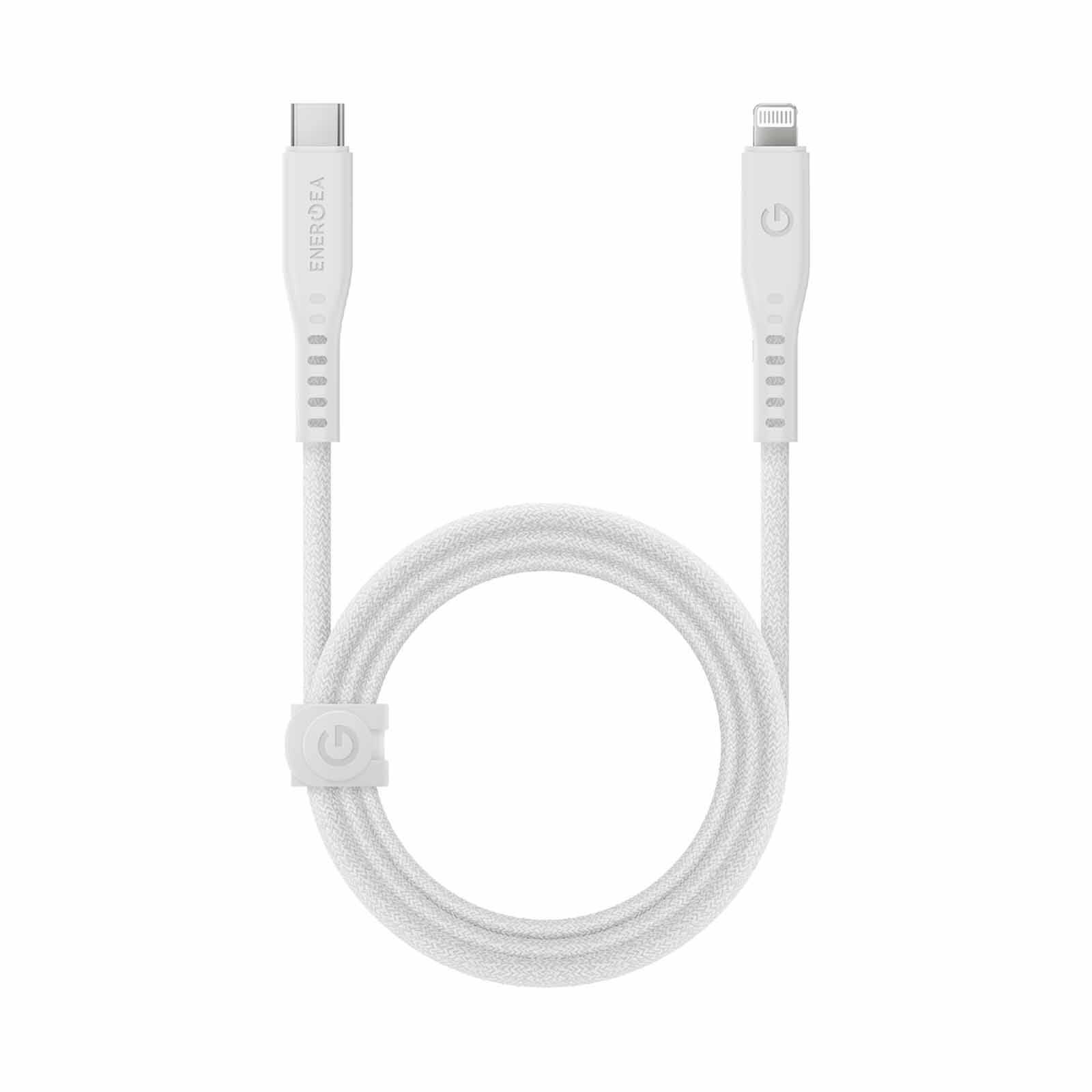 ENERGEA Flow C-l Mfi Cable 480mbps With Mct 1.5m - White CBL-FLCL-WHT150M