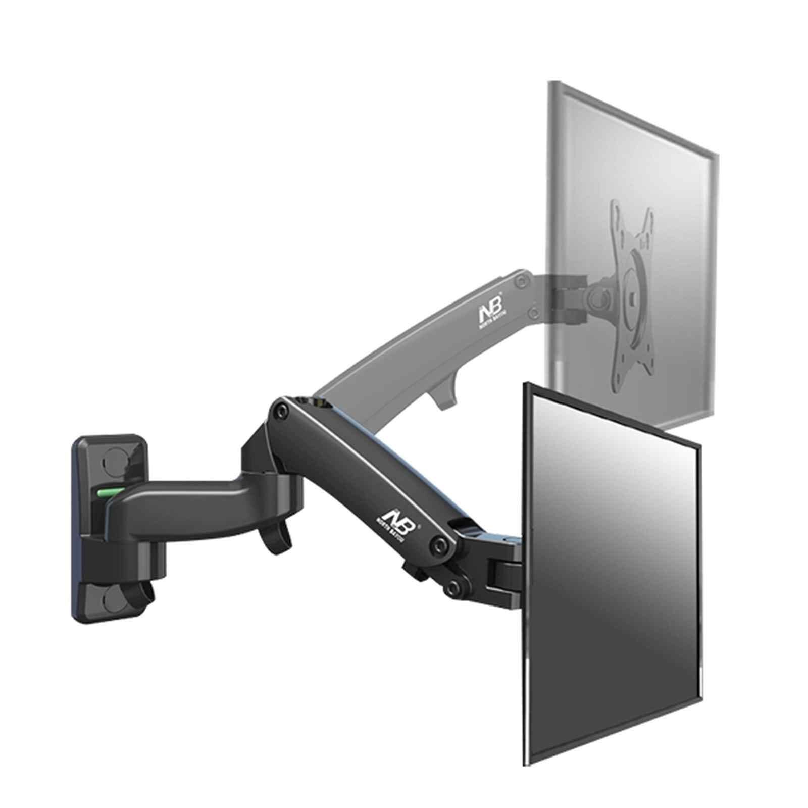 NORTHBAYOU Monitor Bracket Fit 17in - 35in Hold 3 - 12kg F150 MATTE CHARCOAL