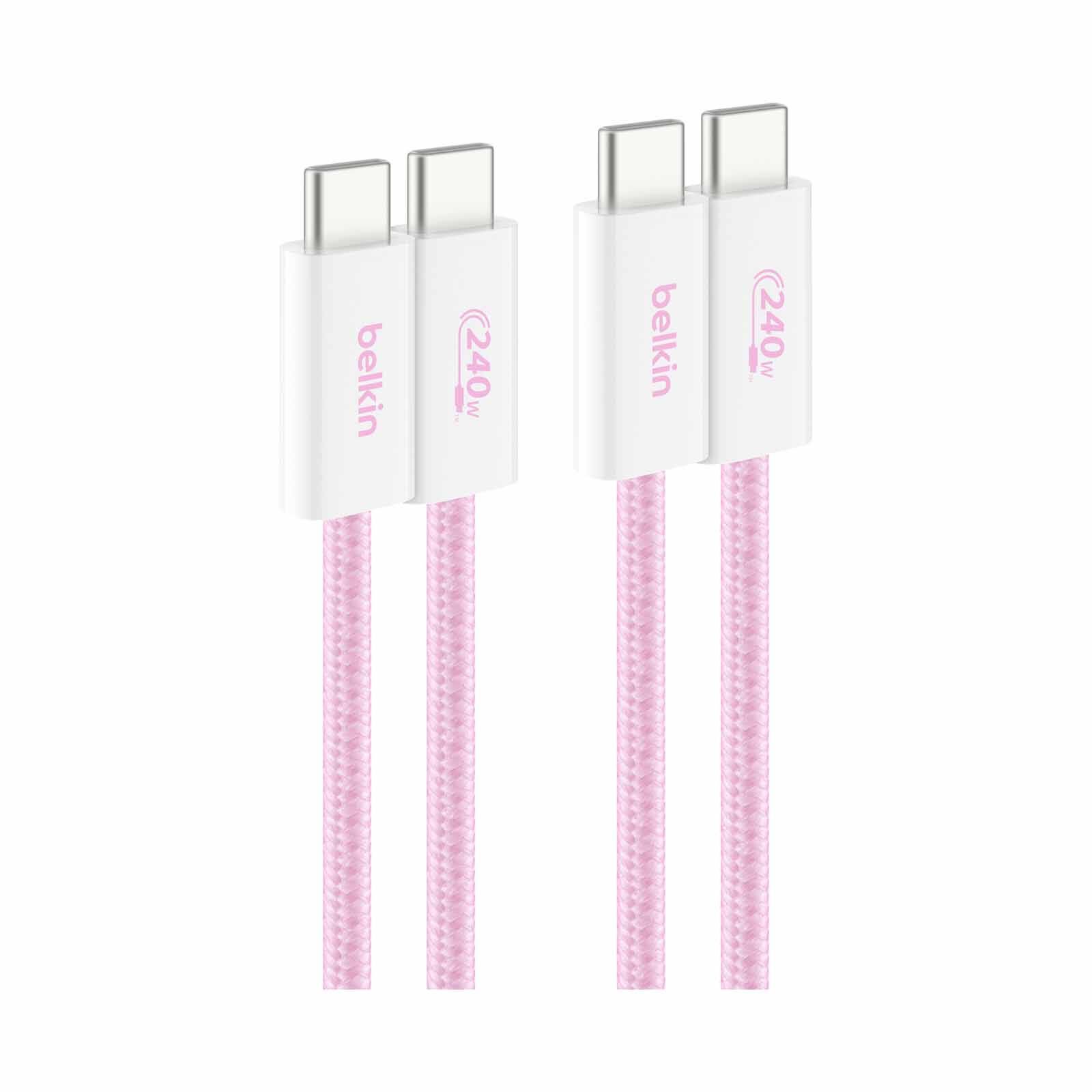 BELKIN 240watt Usb-c To C Cable 1.5m 2pack Pnk CAB019QC05PK2PK-image 2
