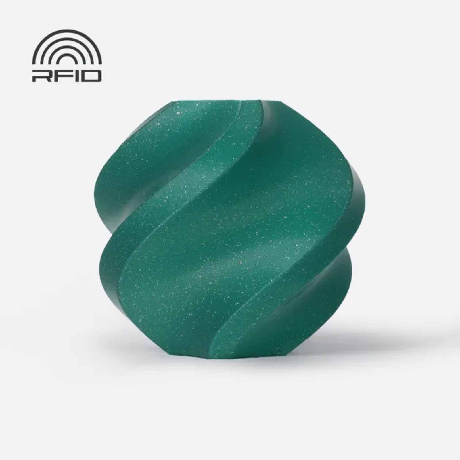 BAMBU LAB Pla Sparkle Filament - Alpine Green Sparkle - With Bambu Reusable Spool BAM-A08-G3-1.75-1000-SPL-image null