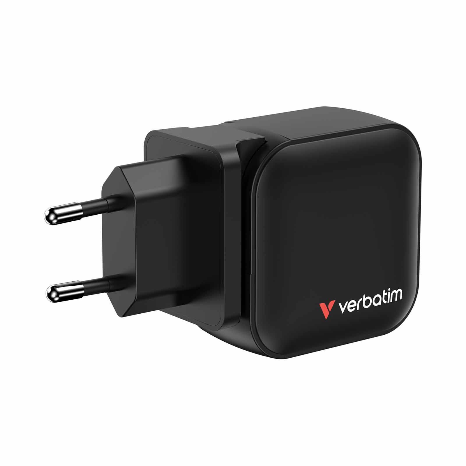 VERBATIM Mini Gan Charger 70w 3 Port Us Plug W Eu And Uk Adapter VM32229-image 4