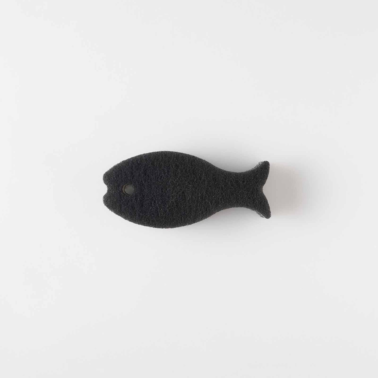 MARNA Osakana Kitchen Sponge Hard (142x66x35mm) - Black K180-BK-image 1
