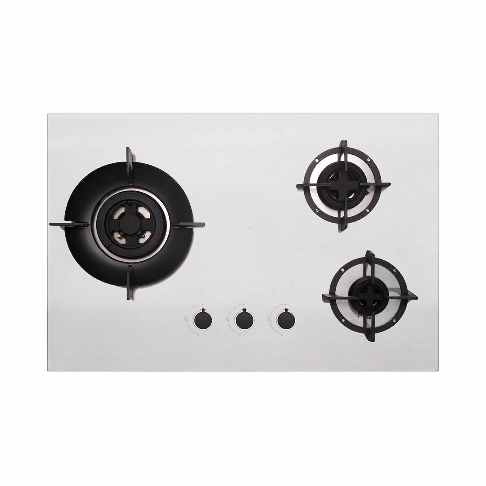 MAYER 75cm 3 Burner Gas Hob (pub/lpg) - Stainless Steel MMSS7503HI-image 1
