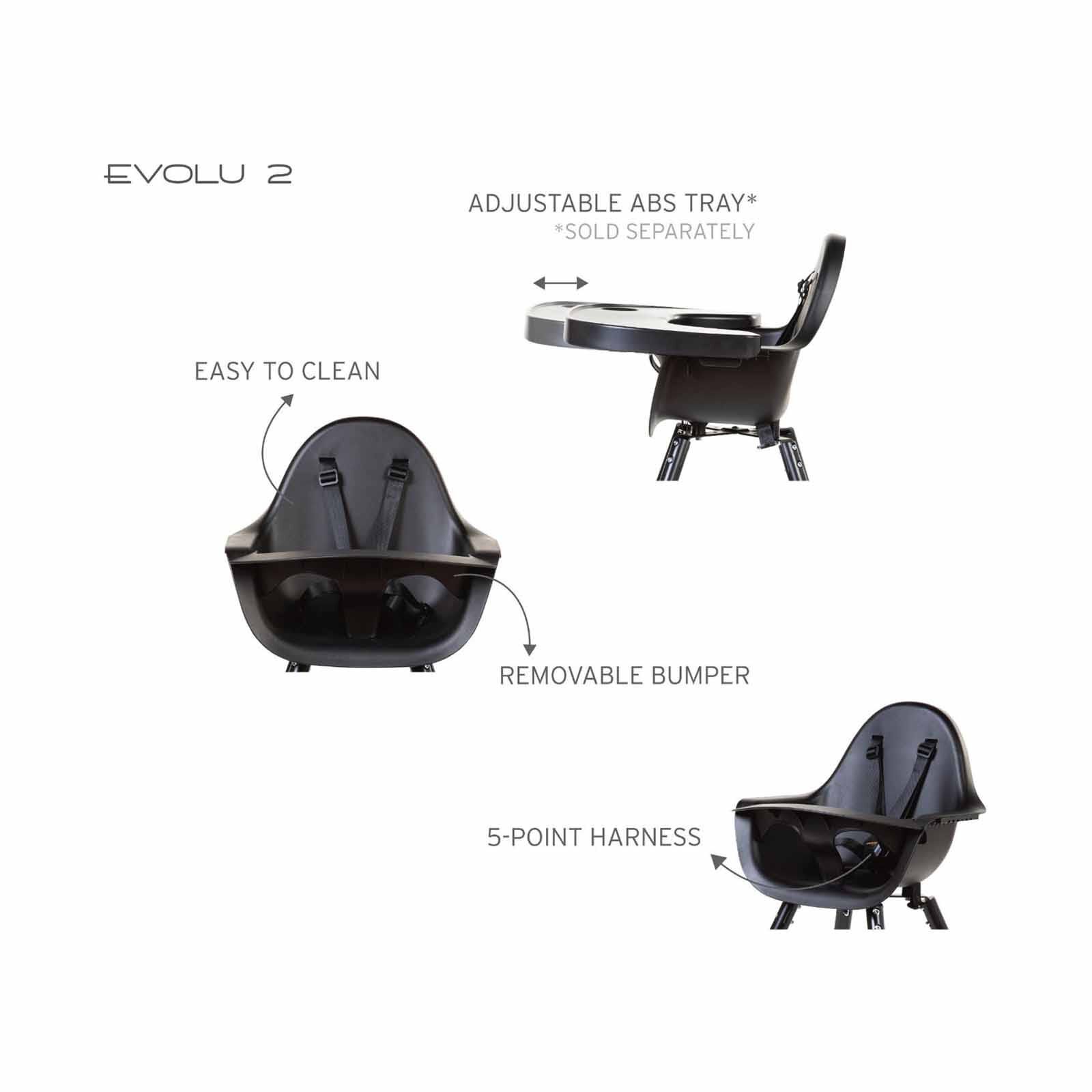 CHILDHOME High Chair - Black (online) EVOLU 2-image 11