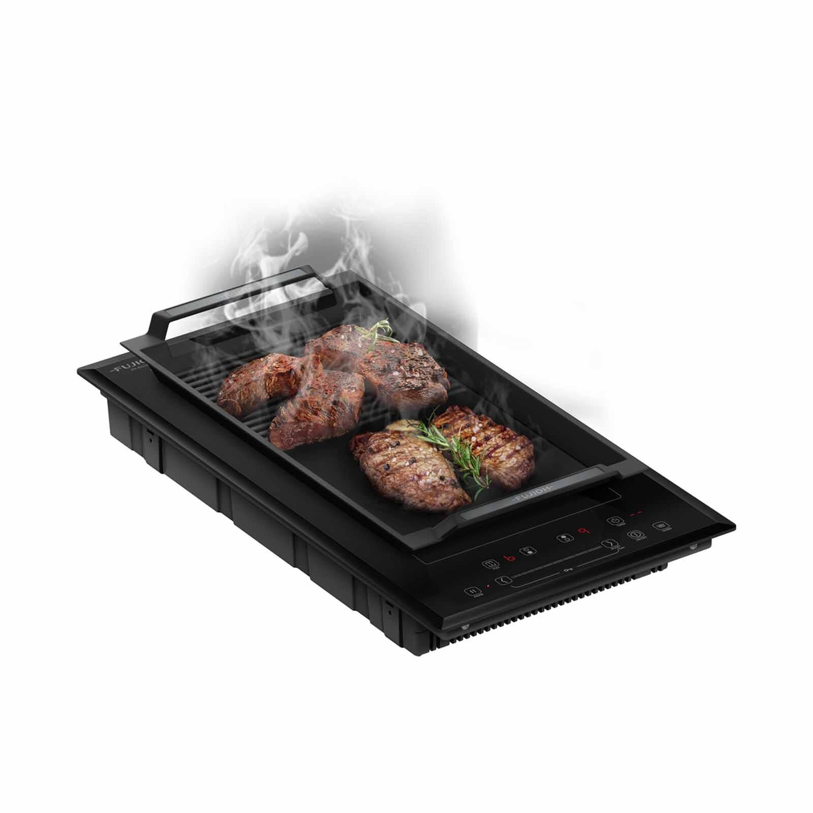 FUJIOH 2 Zone Flexible Induction Hob With Bbq Mode - Black Glass (exclude Installation) FH-ID5228-image 2