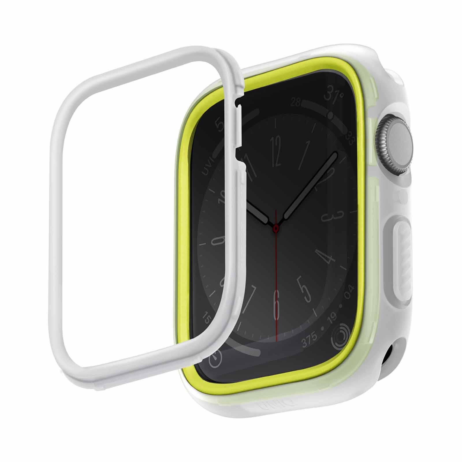 UNIQ Moduo Apple Watch Case With Interchangeable Pc Bezel 45/44mm - Frost (lime/white) UNIQ-45MM-MDFLIMWHT-image 2