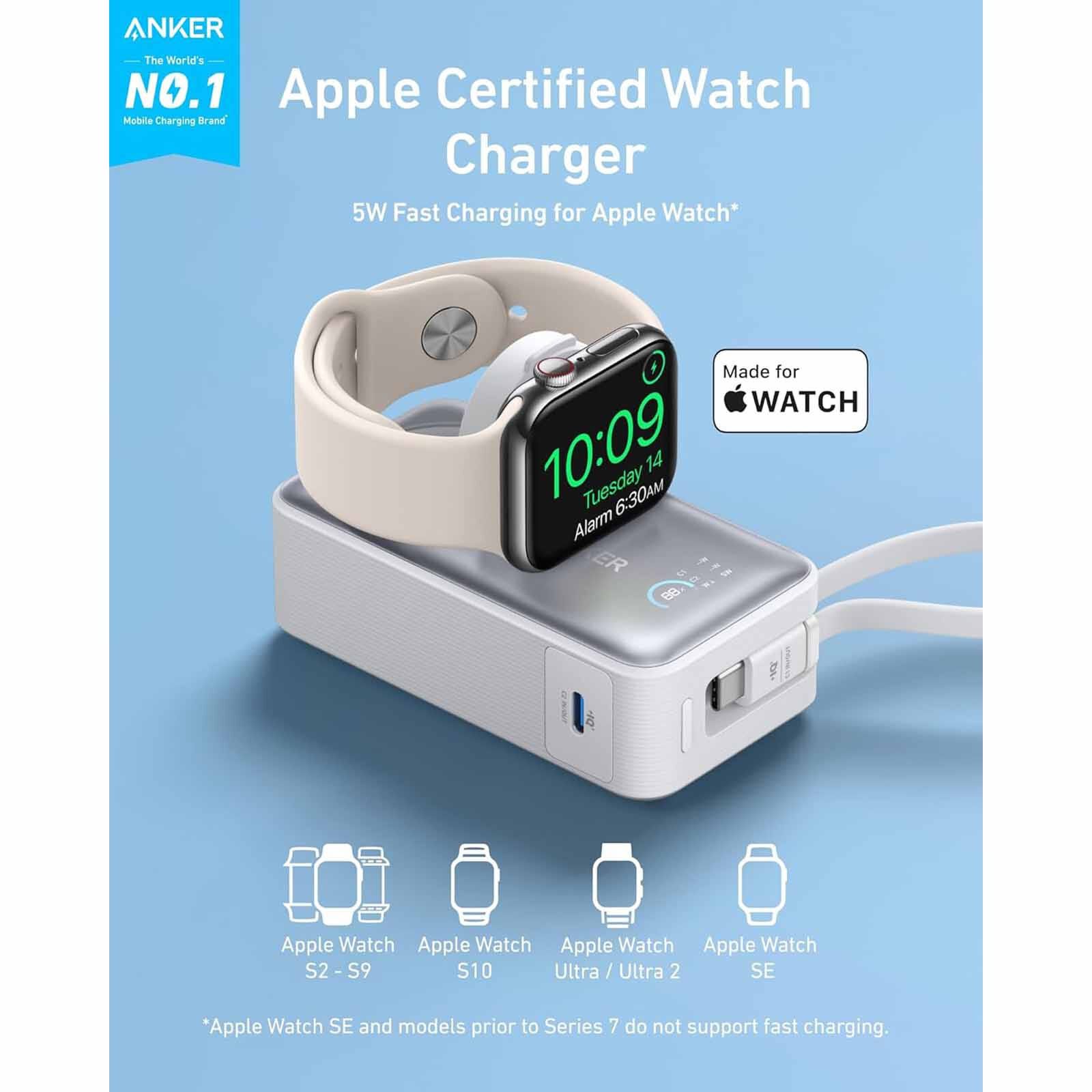 ANKER Maggo Powerbank 10k C + Apple Watch White A1657H21-image 5