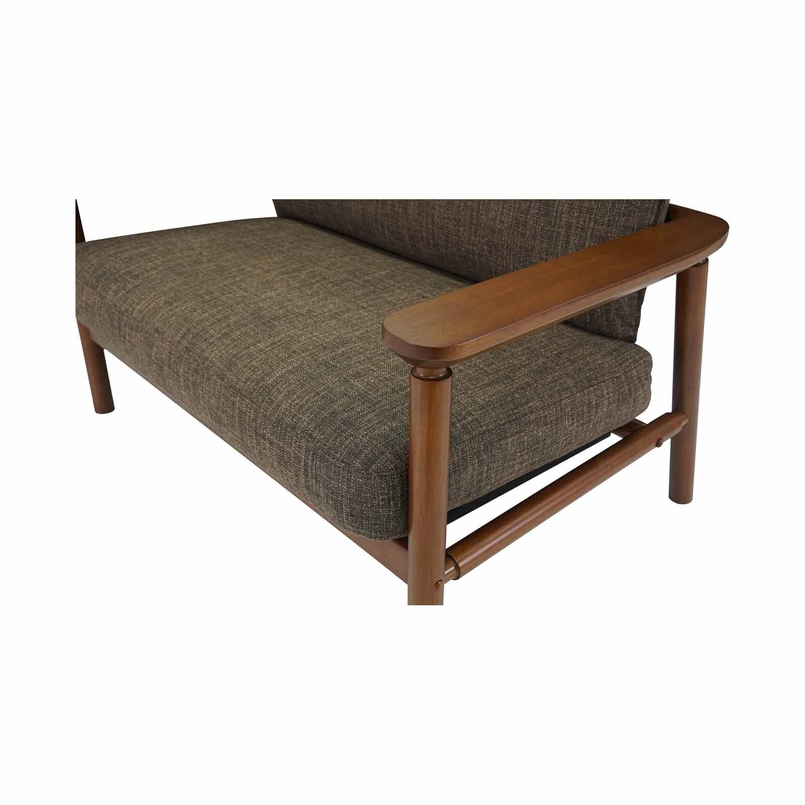 MUZE 2 Seater Sofa (fab) Brown Fabric Sofa MERU-image 3