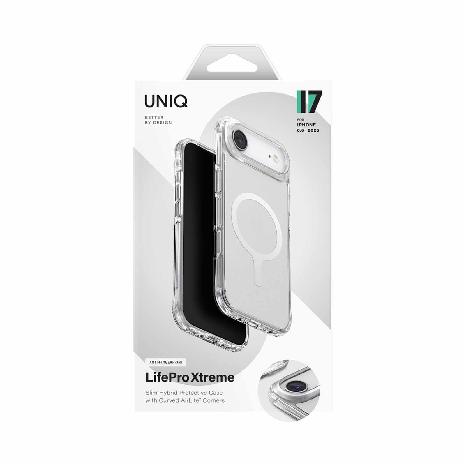 UNIQ Hybrid Iphone 17 Air (2025) 6.6 Magclick Charging Lifepro Xtreme (af) - Frost Clear/white UNIQ-IP6.6(2025)-LXAFMFCLRW-image 1