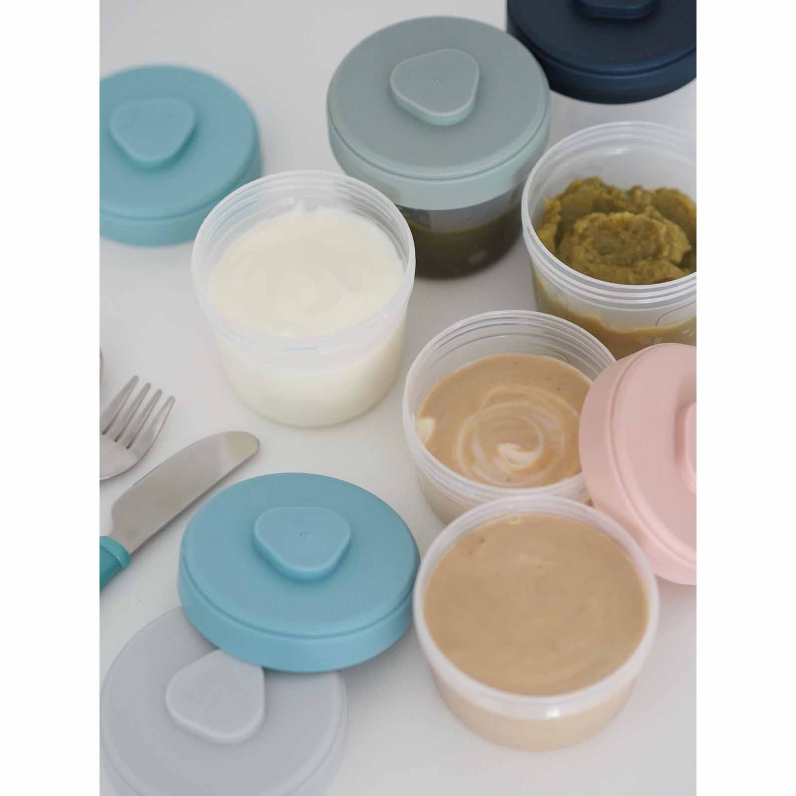 BEABA Food Storage Beginner Set 2x90ml/2x150ml - Storm (online) CLIP PORTIONS-image 2