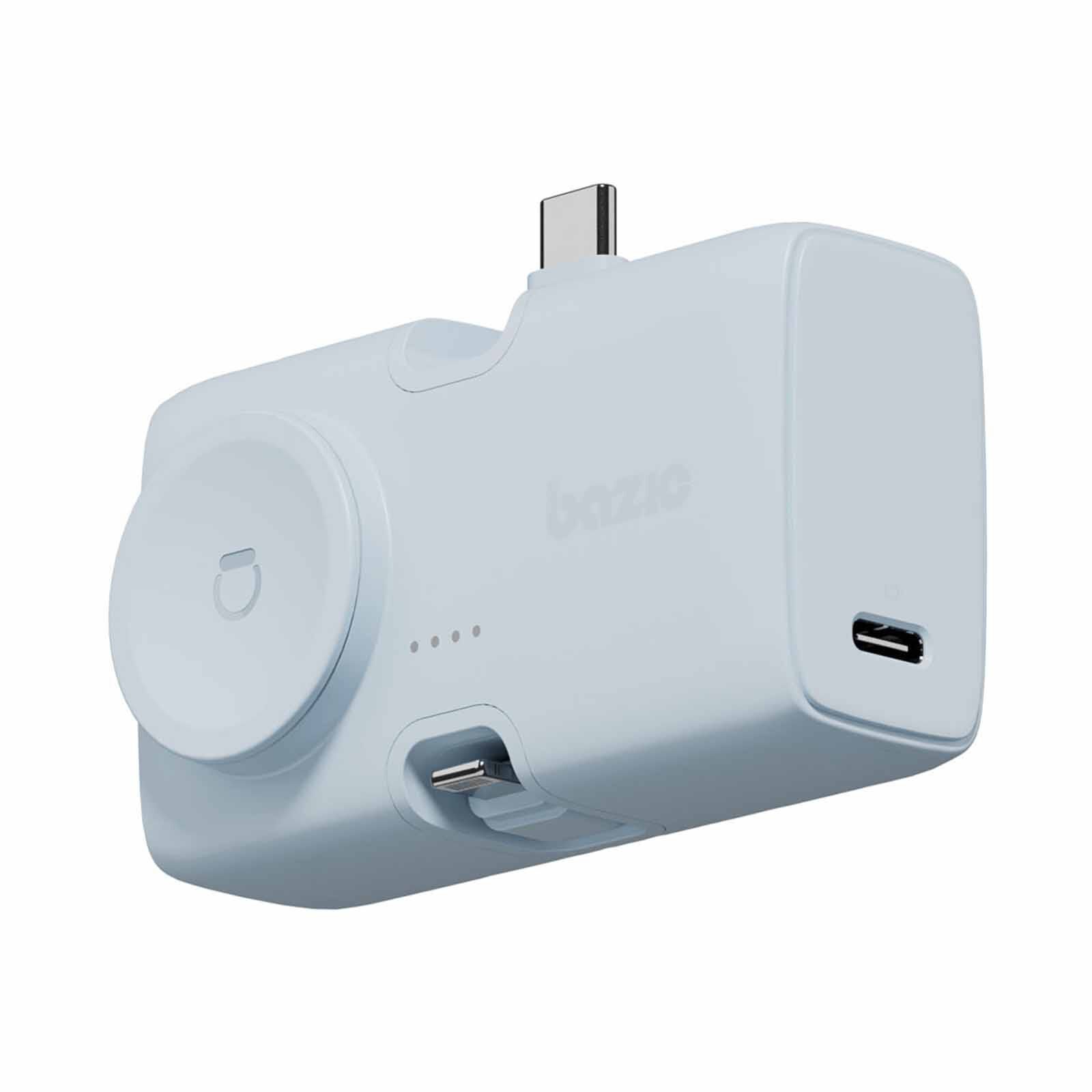 ENERGEA 2 In 1 5000mah Foldable Usb-c/lightning Pin Powerbank With Apple Watch Charger Bubblegum GPW-KODA-BLU BAZIC GOPOWER KODA-image 1