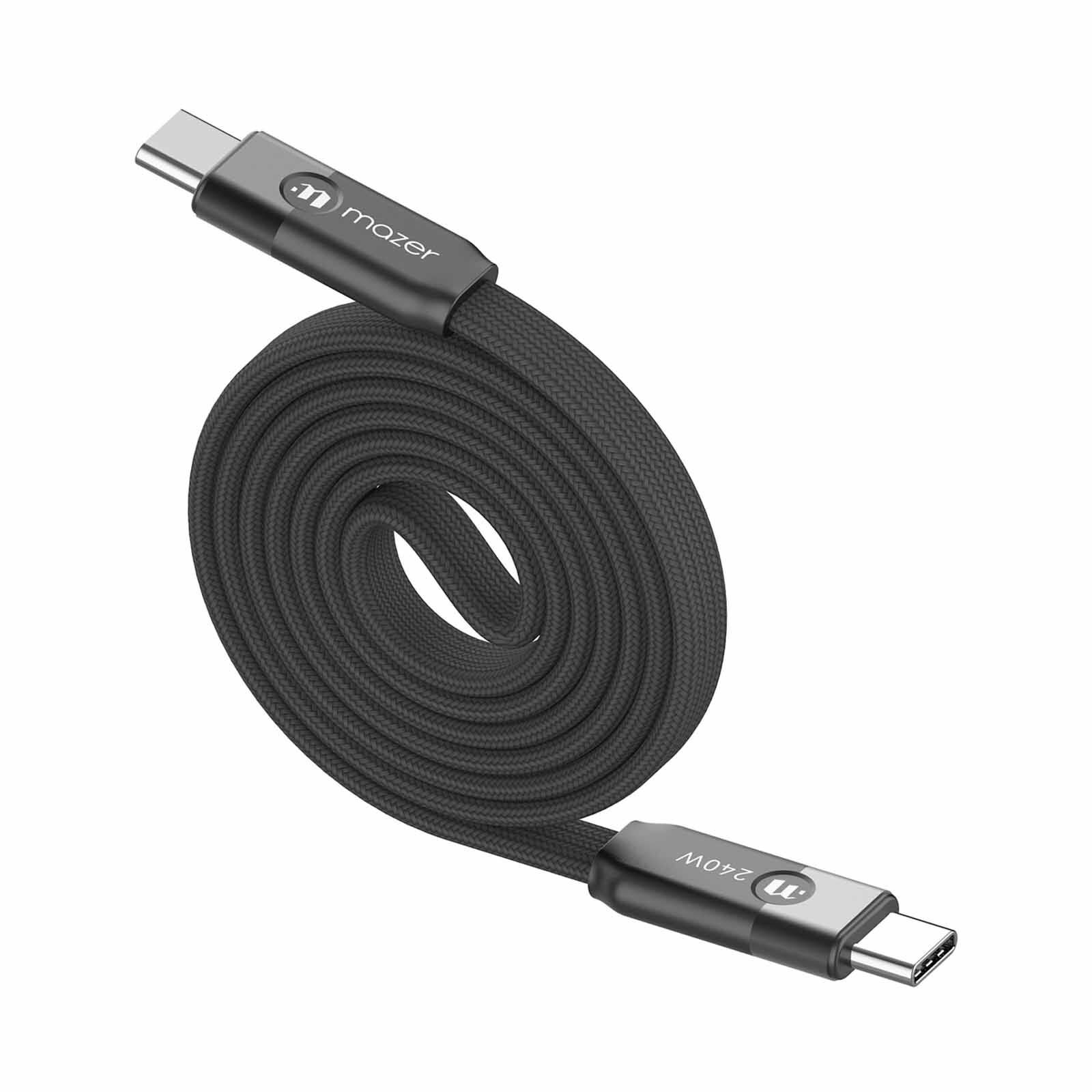 MAZER Infinitelink Cobra3 Flat Magnetic 1m/240w Roll Cable-black Grey M-COBRA30-BG-image 1