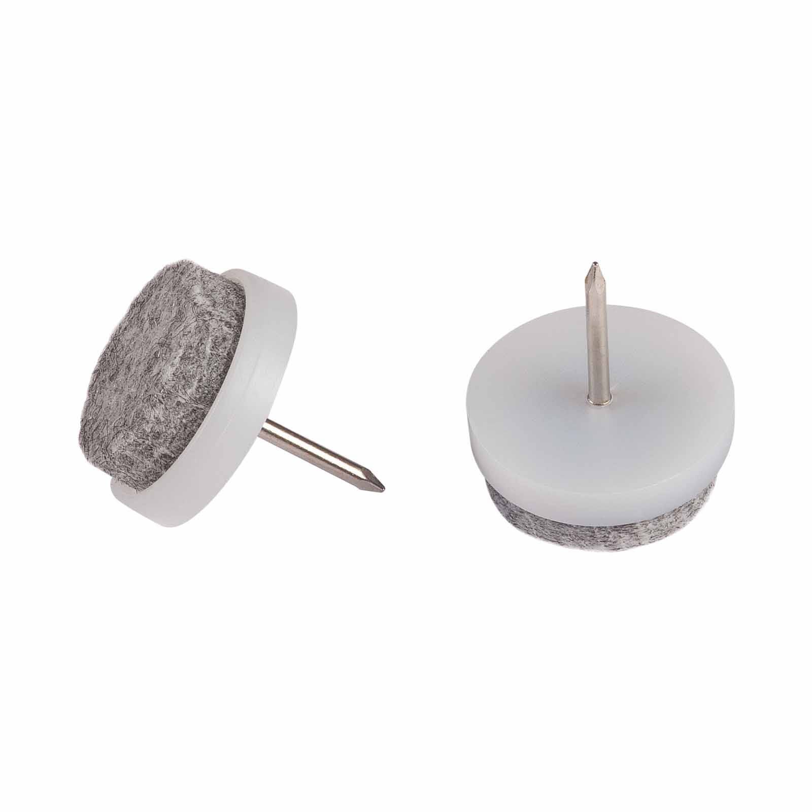 FIX-O-MOLL With Pin Grey Dia 20mm FELT GLIDERS