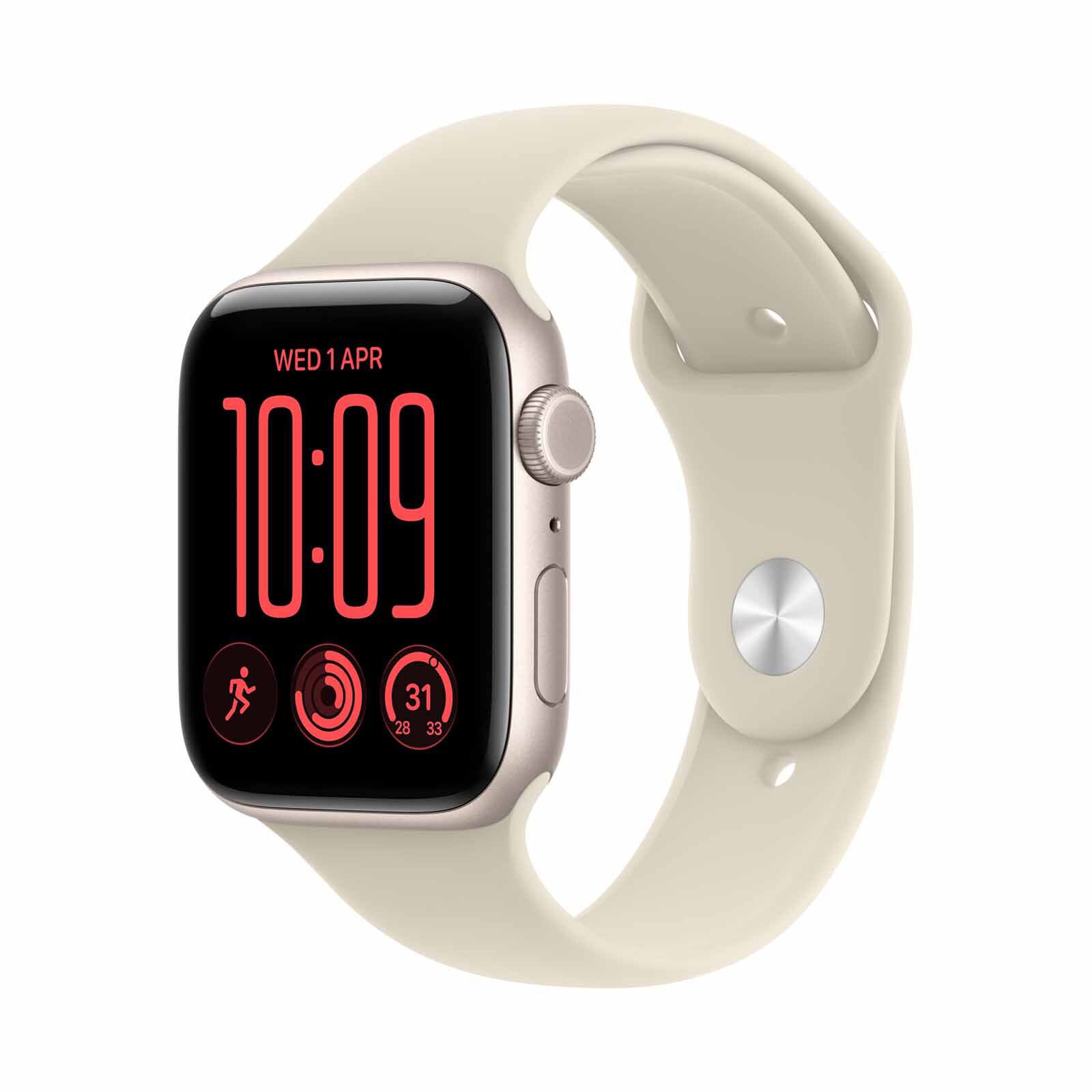APPLE Watch Se 3 Gps + Cellular 44mm Starlight Aluminium Case With Sand Sport Band - S/m MJLL4X/A-image 2