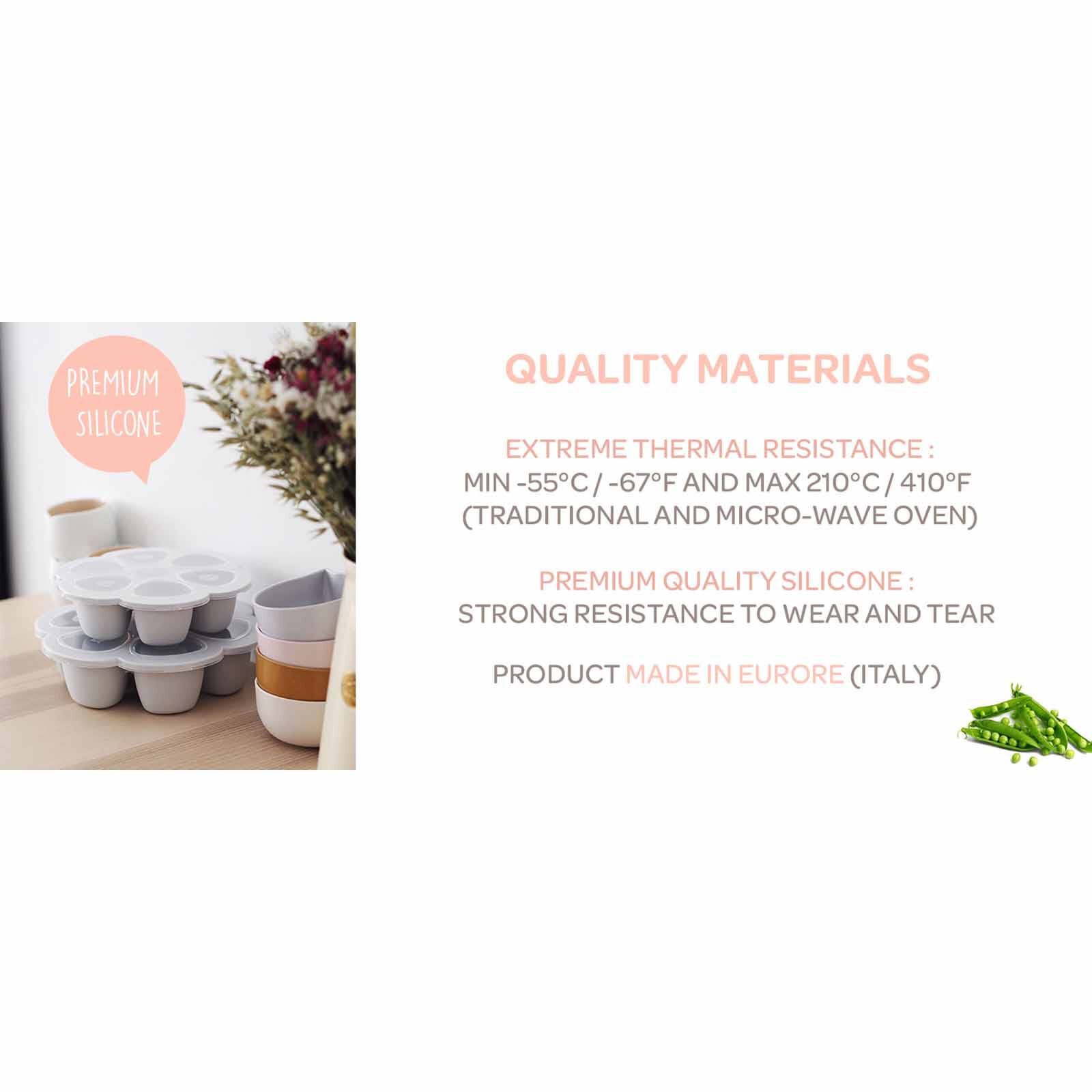 BEABA Silicone Freezer Tray 6 X 150ml - Grey (online) MULTIPORTIONS-image 3