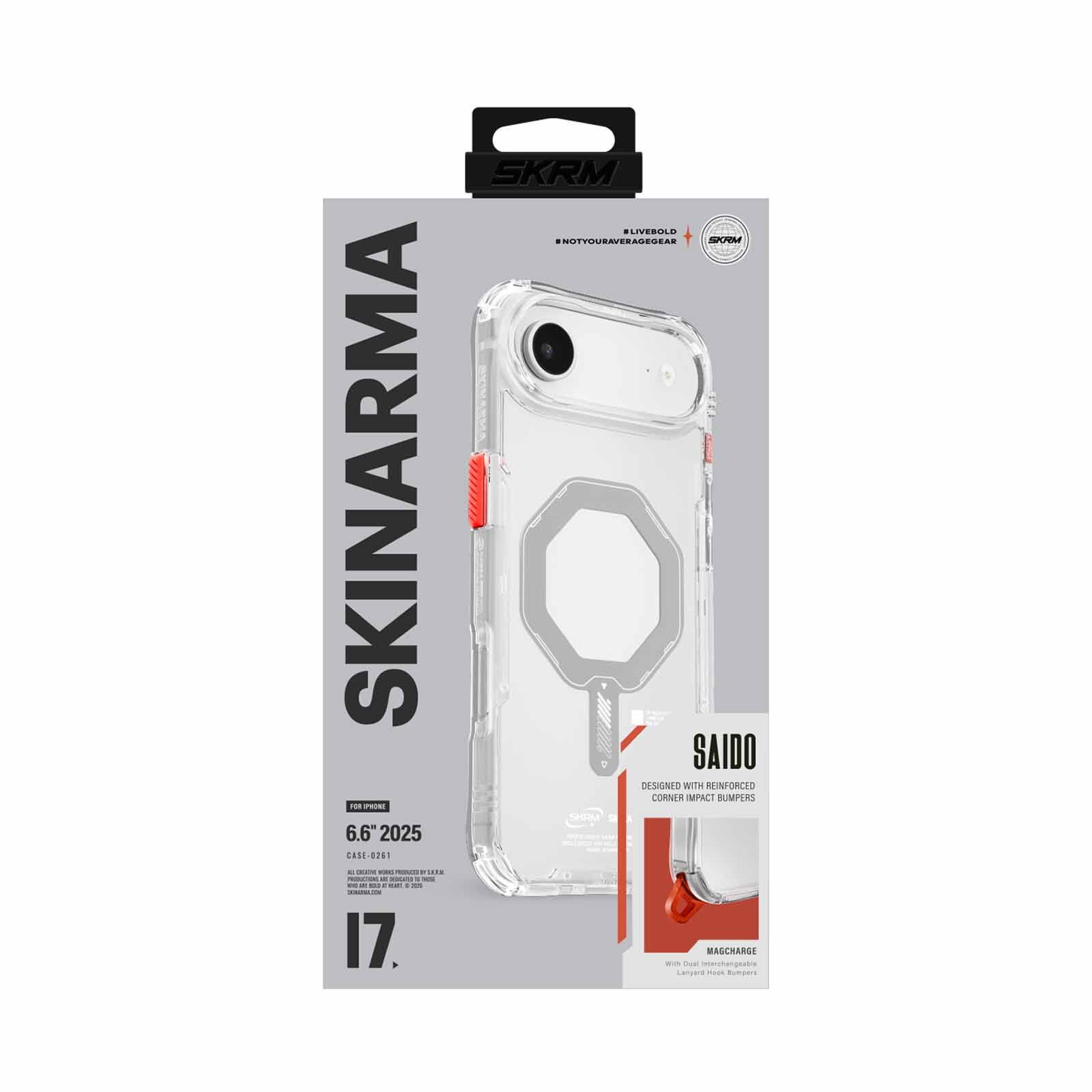 SKINARMA Iphone 17 Air (2025) 6.6" Saido (mag-charge) SK-2025IP6.6-SDOMS-CLR-image 1