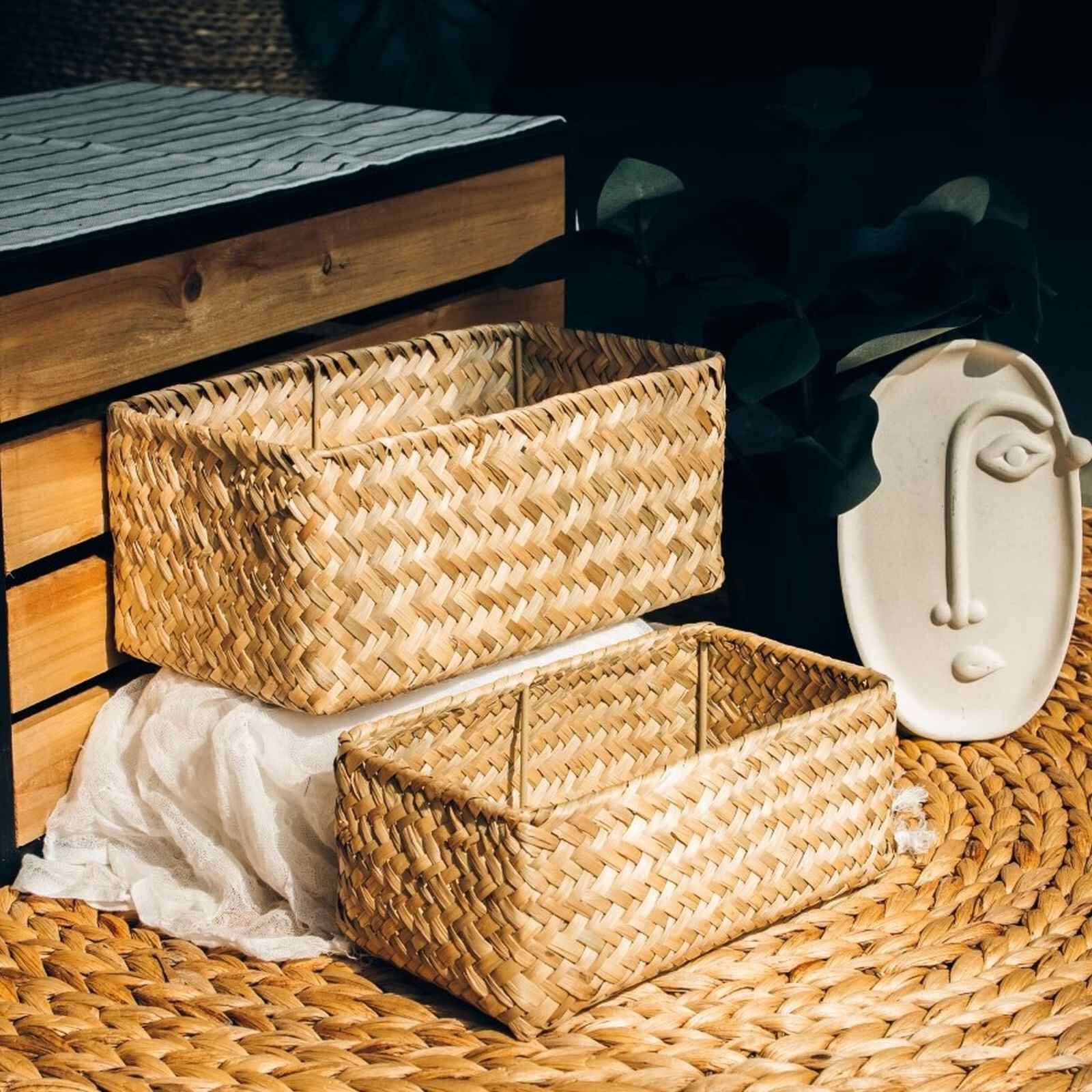 HOUZE Ecohouze Seagrass Woven Storage Baasket (small) SB-1537-NATURAL-image 4