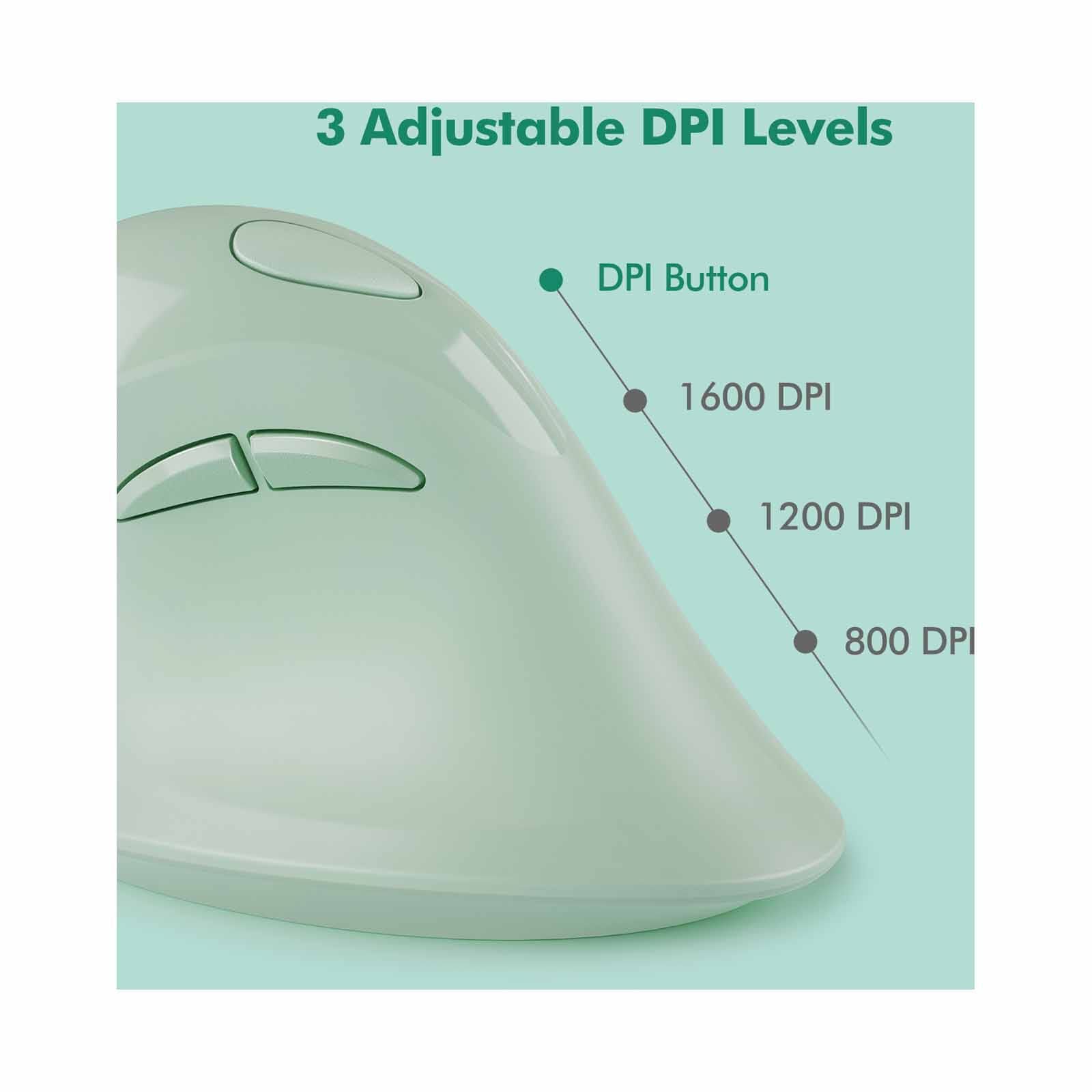 MICROPACK Ergo Life Rf 2.4g Wireless Ergo Mouse - Green MP-V03W-GN-image 4