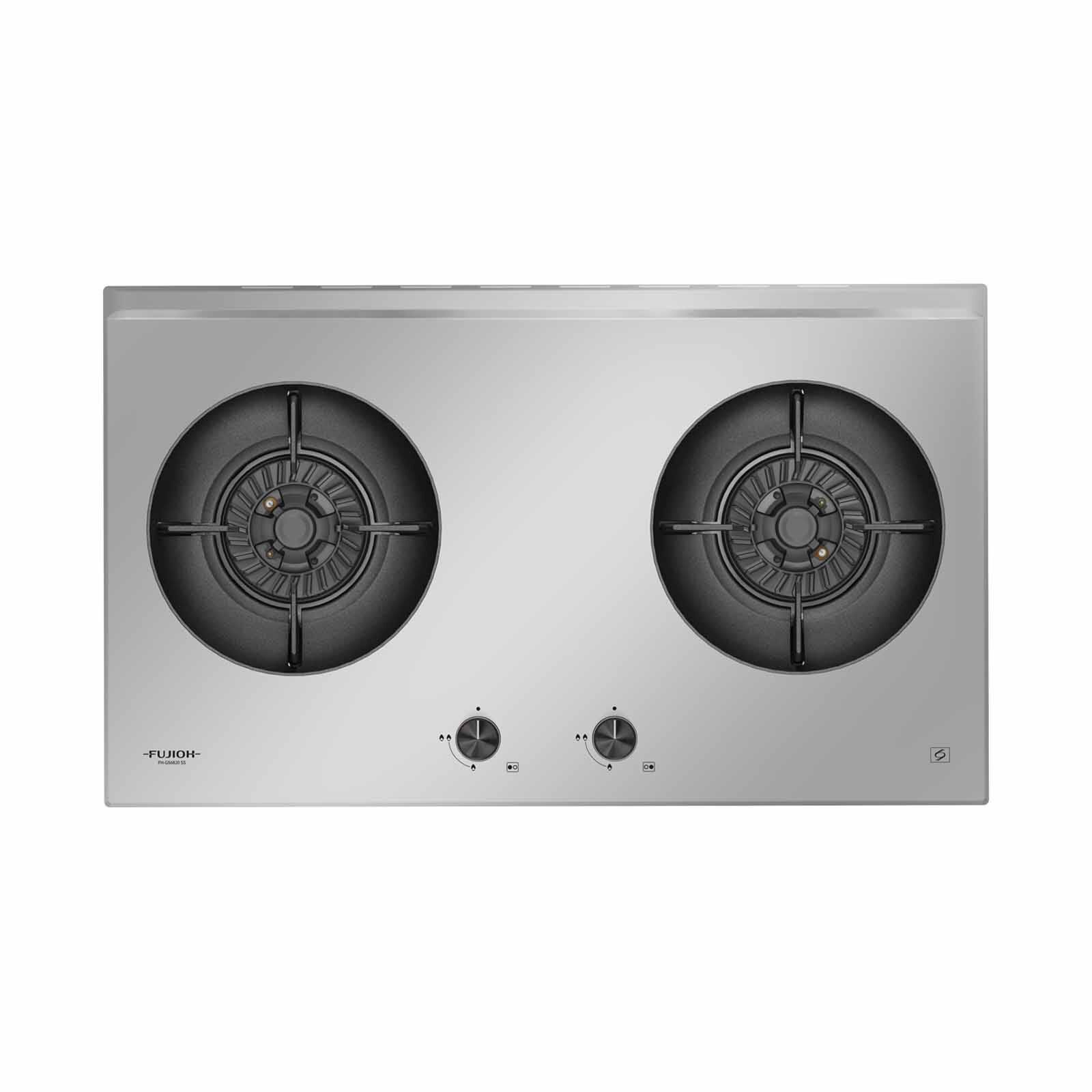 FUJIOH (78cm) 2-burners Gas Hob (stainless Steel) - Lpg (exclude Installation) FH-GS6820 SS LPG-image 1