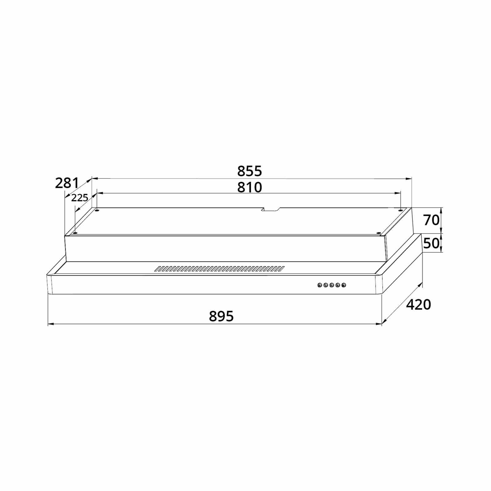 TECNO Cooker Hood Round Edge - Stainless Steel (90cm) (exclude Installation) TH9779-3MR SS-image 2