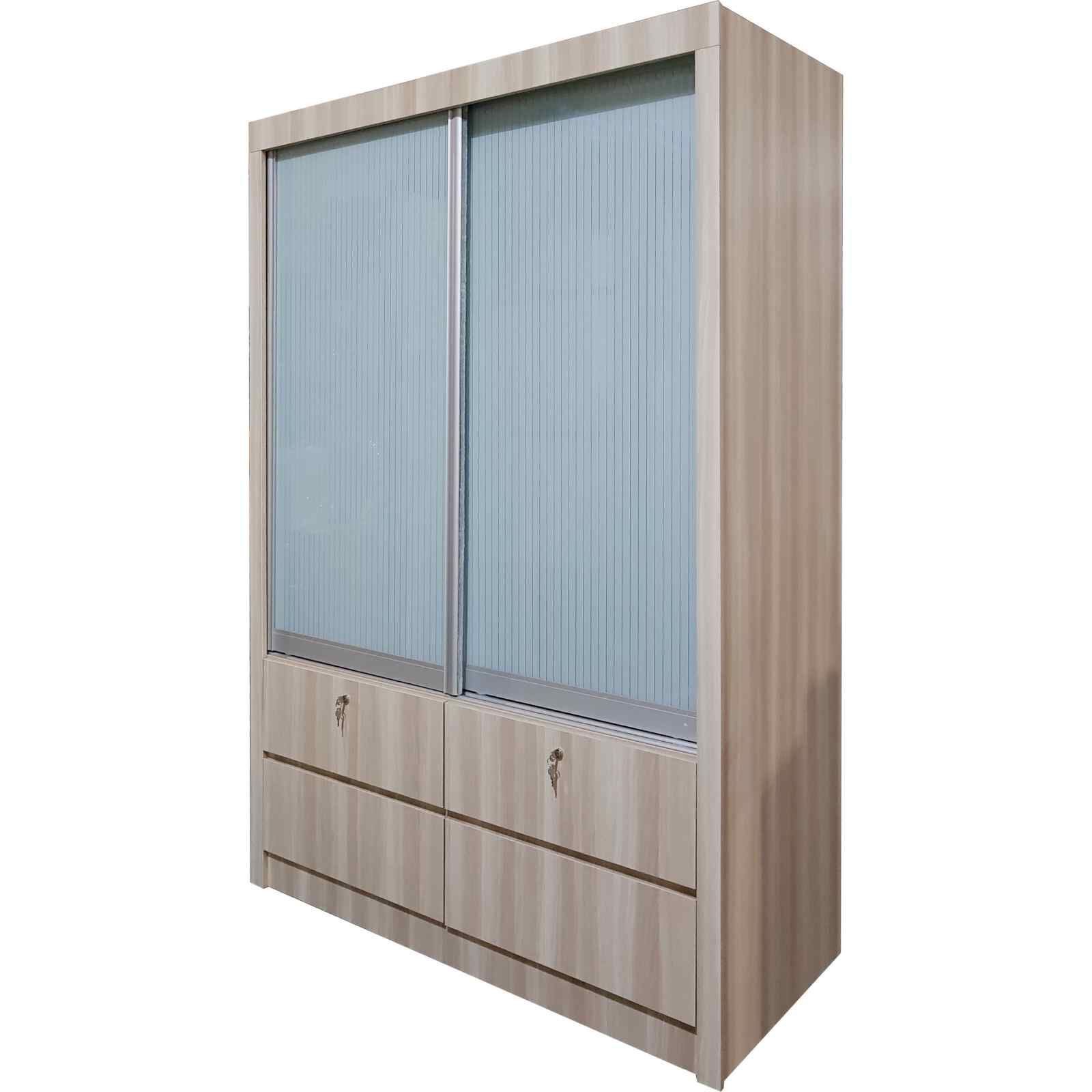 SMARTBOX 2 Door Sliding Wardrobe W Drawer YORKSHIRE-image 1