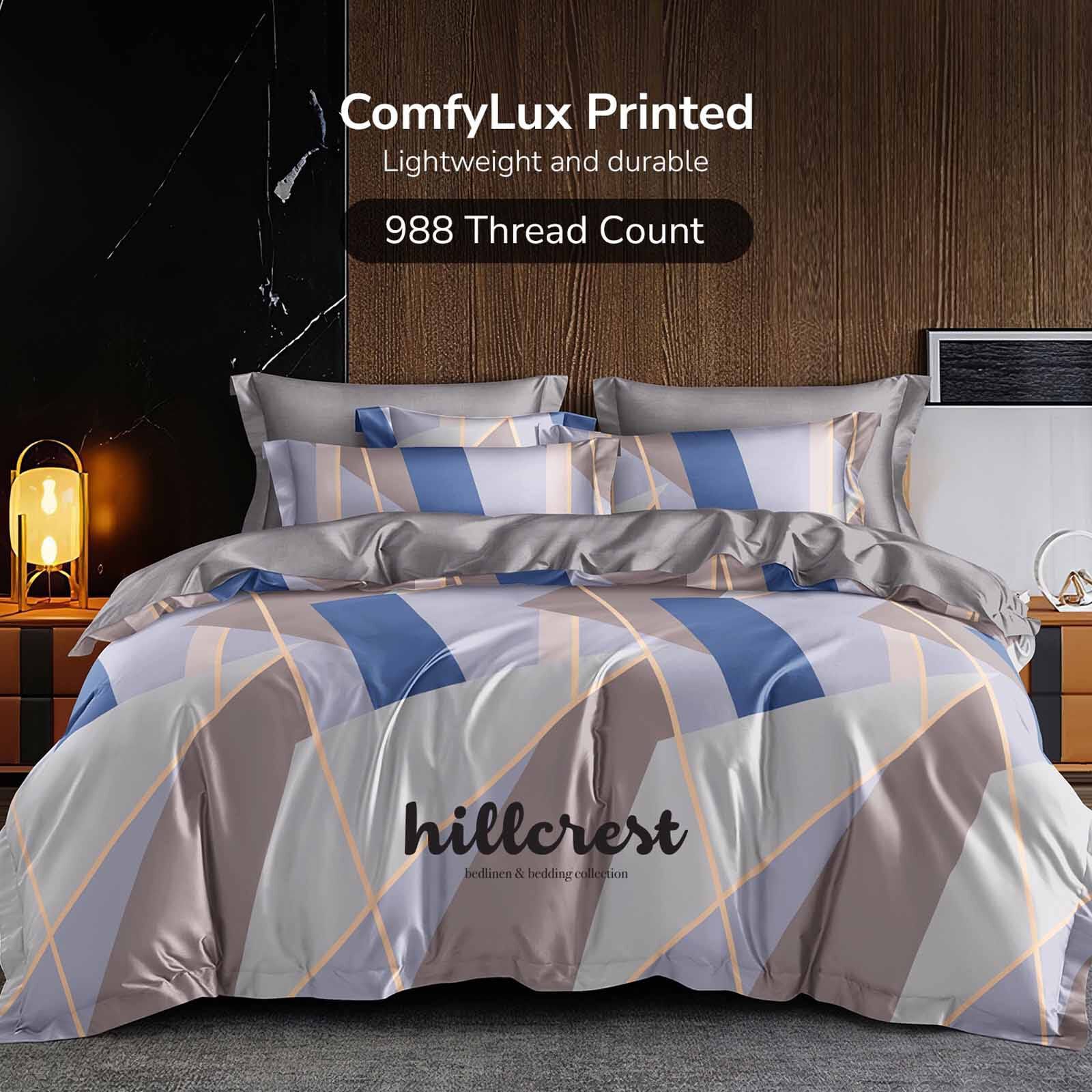 HILLCREST Hillcrest I 988tc Comfylux I Printed I Single Fitted Sheet Set I Mirage ( Oe ) 7467 - B I S I FS I MIRAGE-image 1