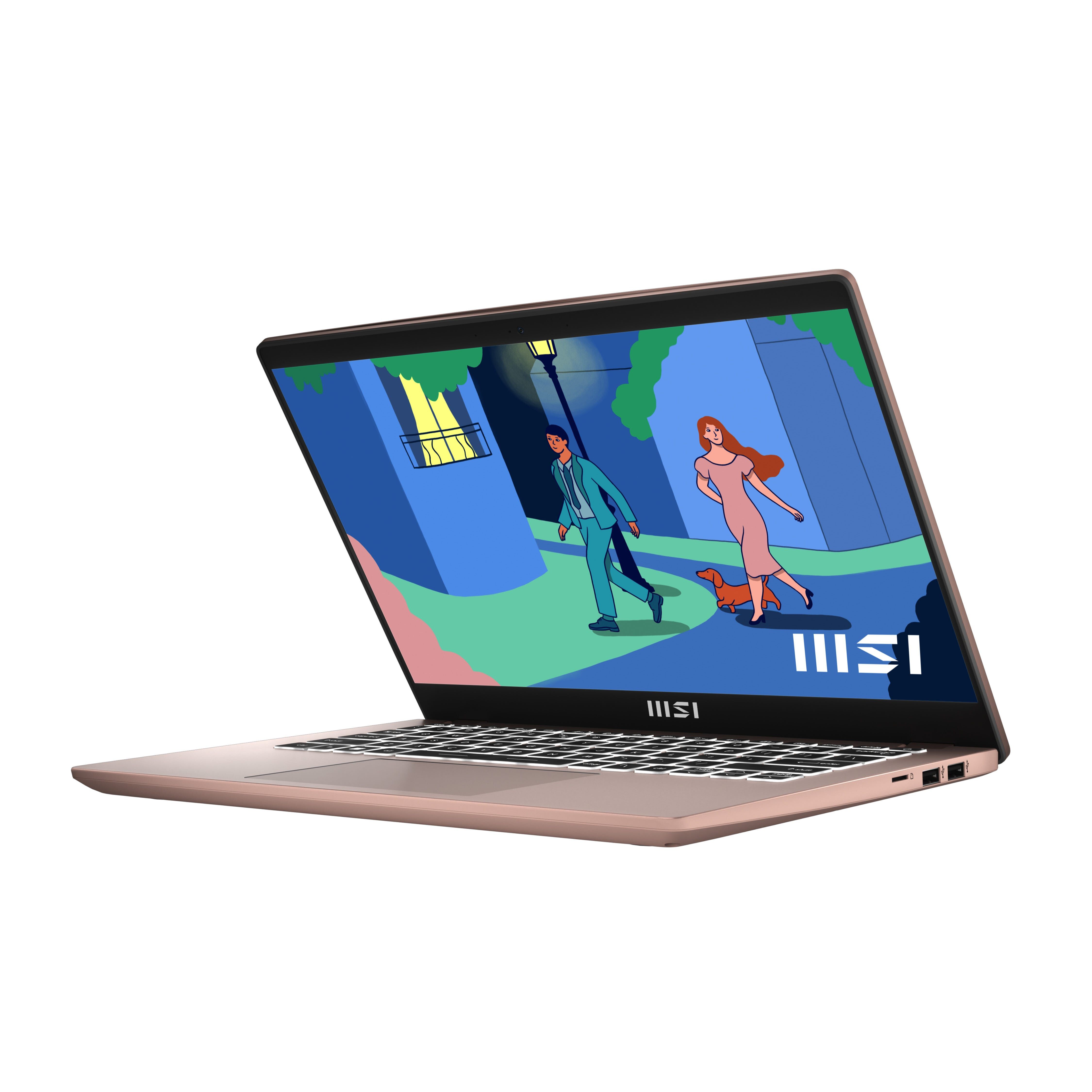 MSI 14in I5-1235u 16gb Ram 512gb Ssd Win 11 Home Iris Xe Graphics Beige Rose MODERN 14 C12M-664SG-image 3