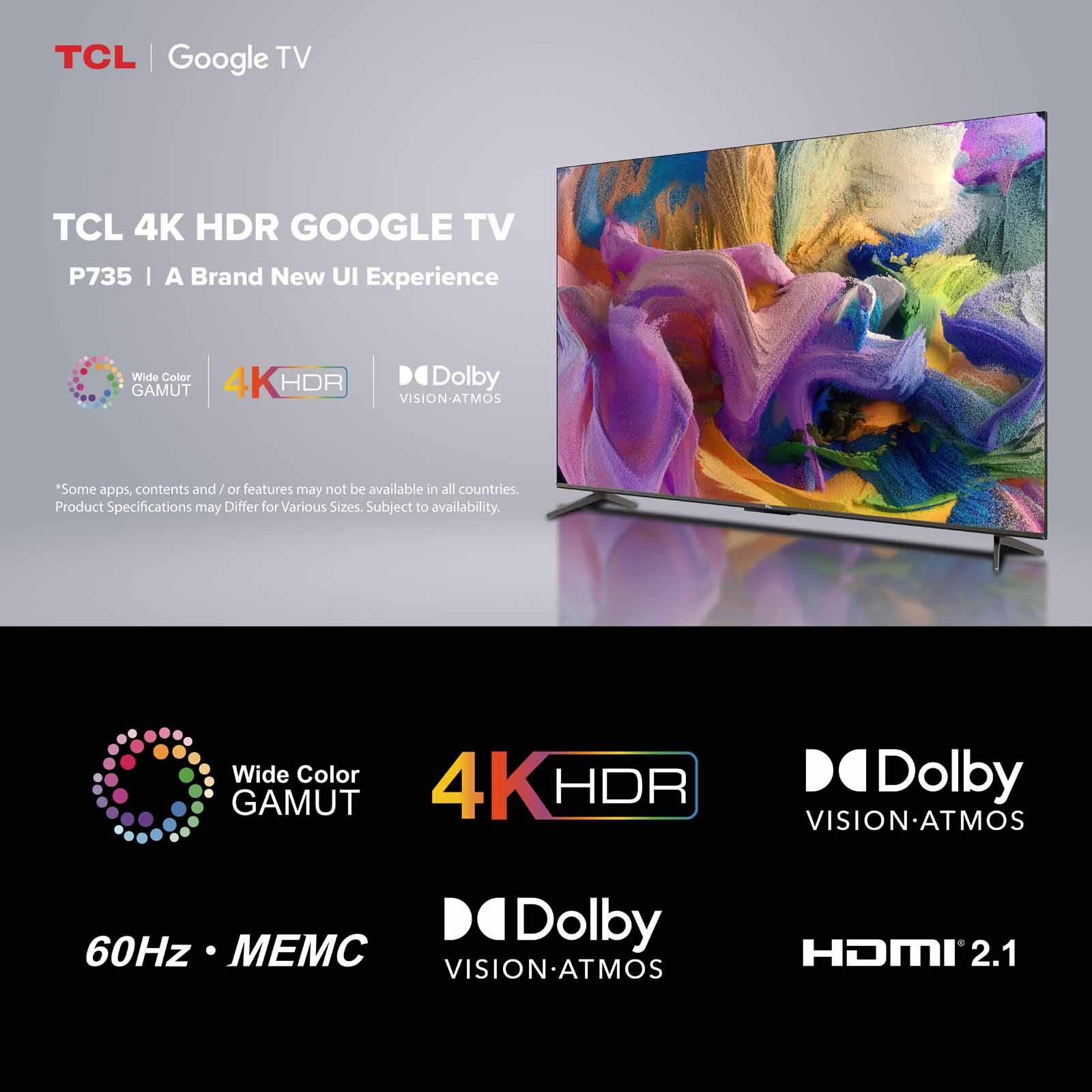 TCL 43 In P735 4k Qhd Led Smart Google Tv 43P735-image 3