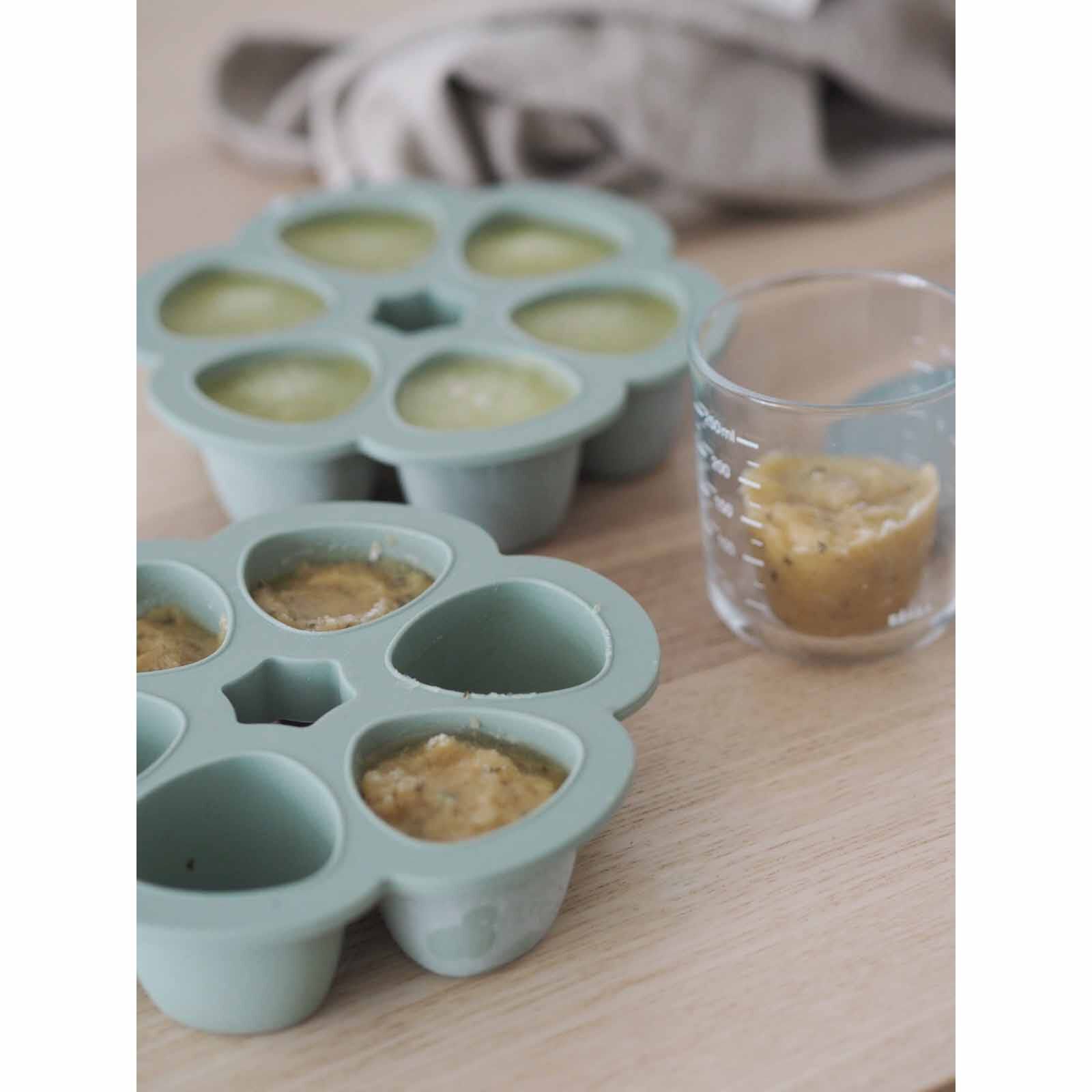 BEABA Silicone Freezer Tray 6 X 90ml - Sage Green (online) MULTIPORTIONS-image 5