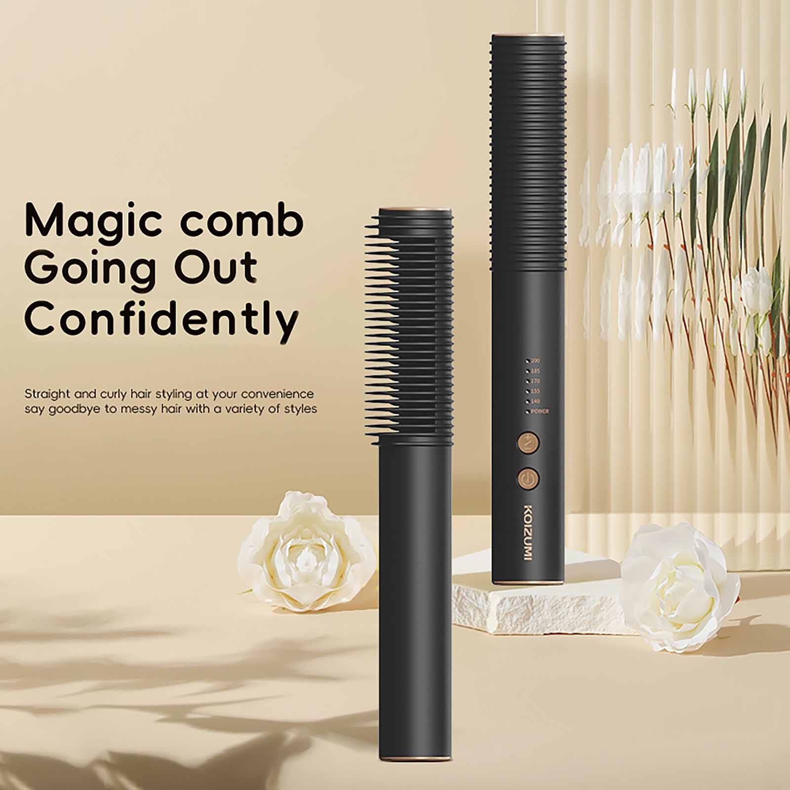 KOIZUMI Silk Straight Hot Iron Comb - Black KHR-G650/KD-image 3