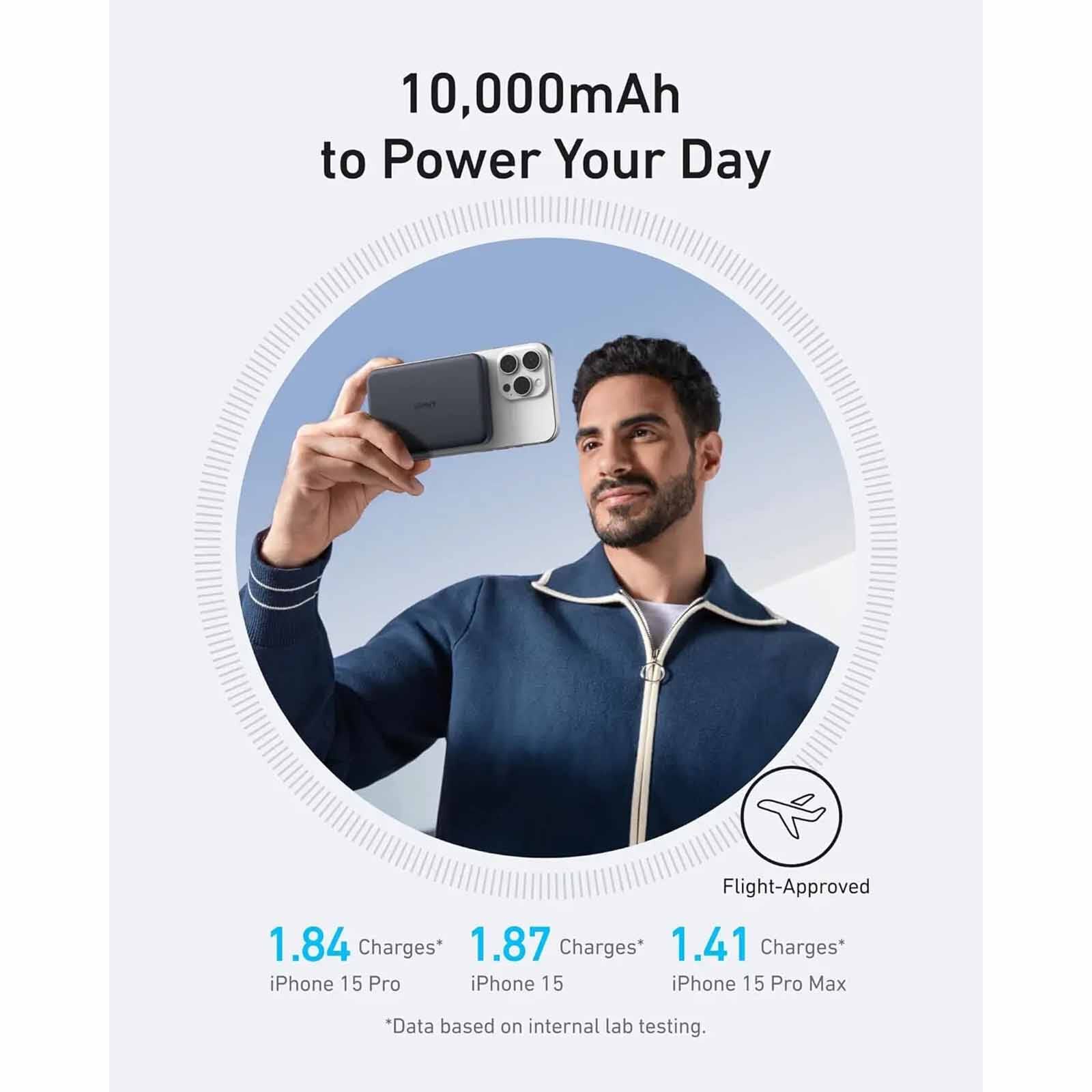 ANKER Maggo Powerbank Slim Qi2 10k Blue A1664H61-image 2