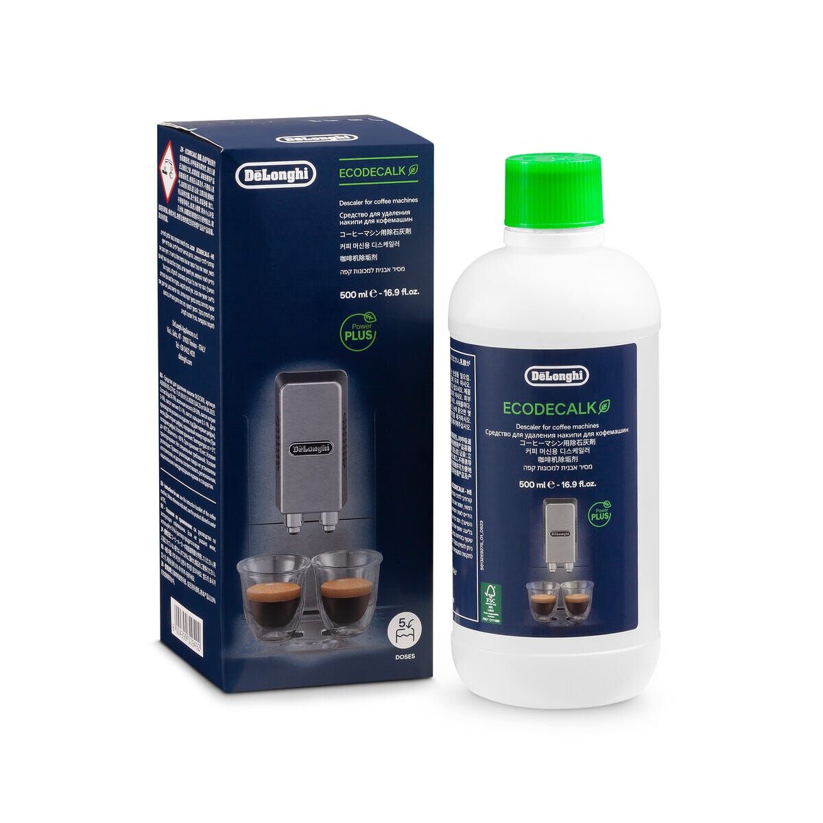 DELONGHI Ecodecalk Descaler Cleaning Solutions - 500ml DLSC500-image null