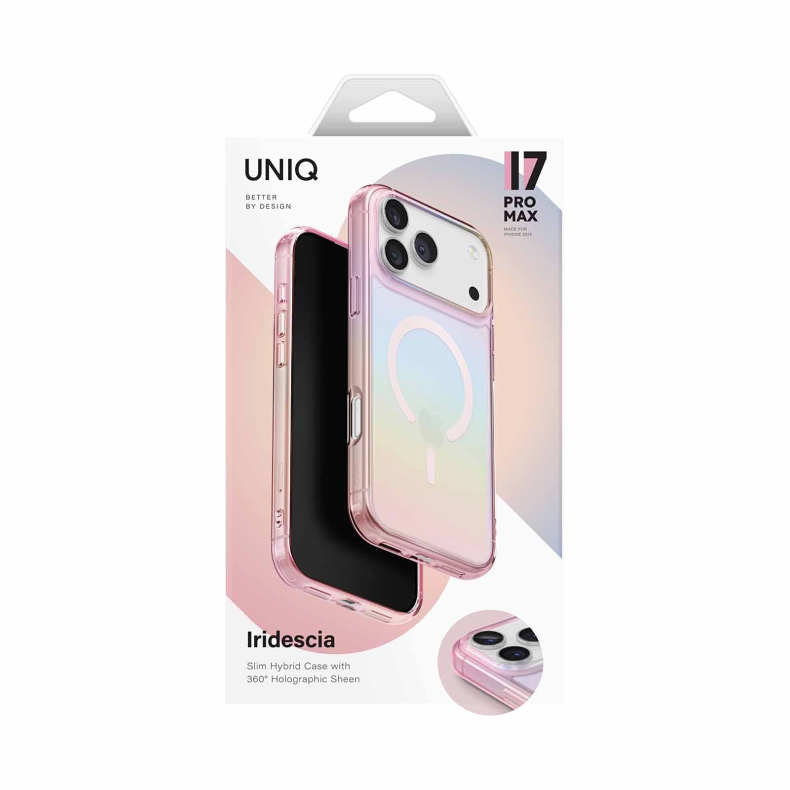 UNIQ Hybrid Iphone 17 Pro Max (2025) 6.9 Magclick Charging Iridescia - Pink Prism UNIQ-IP6.9P(2025)-IRDMPPRS-image 1