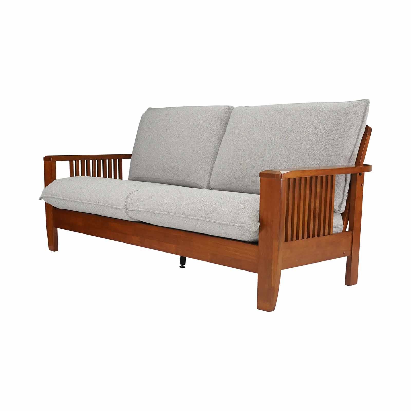 3 Seater Sofa (fab) Silver Fabric Sofa NEW KAMIYAH-image 2