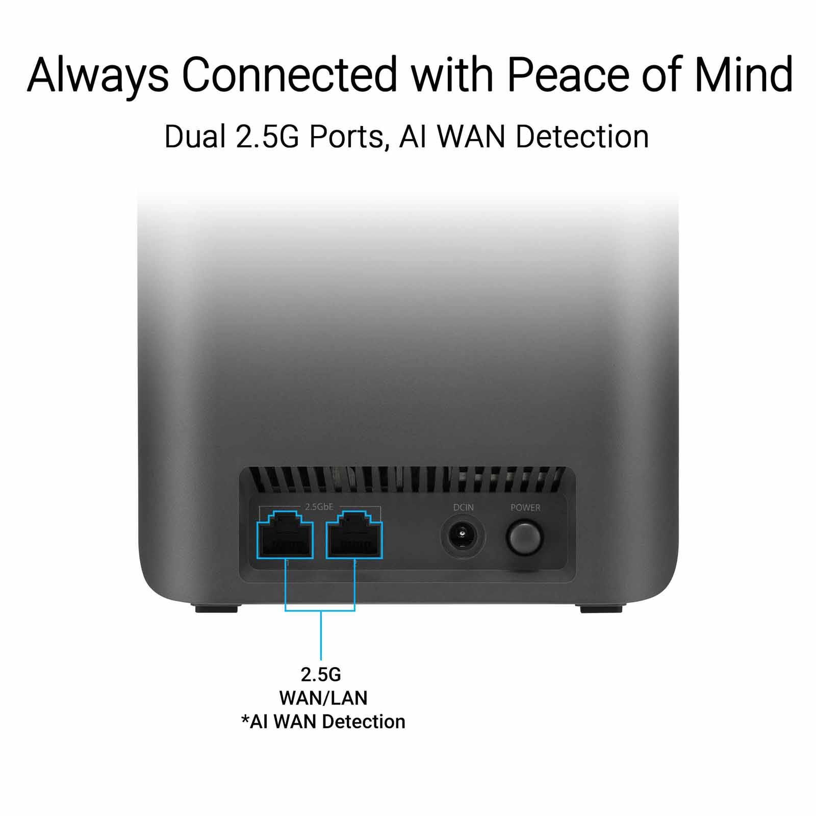ASUS Be3600 Dual Band Wifi 7 Mesh Rounter - Black (3 Packs) BD4 (B-3-PK)-image 11