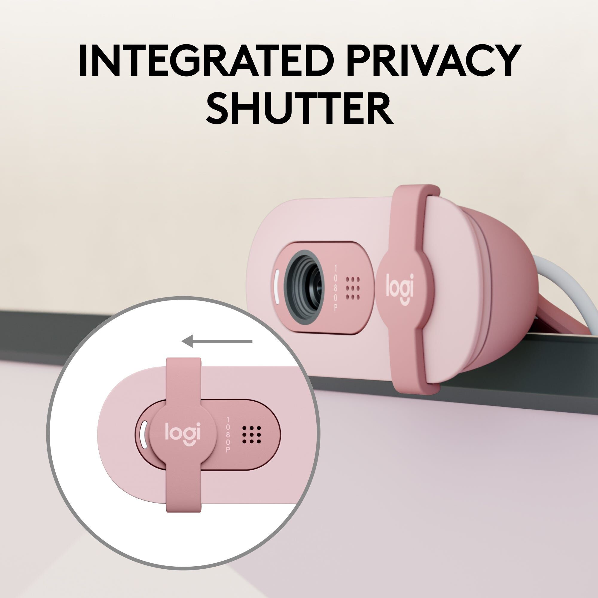 LOGITECH Brio 100 Full Hd Webcam - Rose (1y) 960-001624-image 4