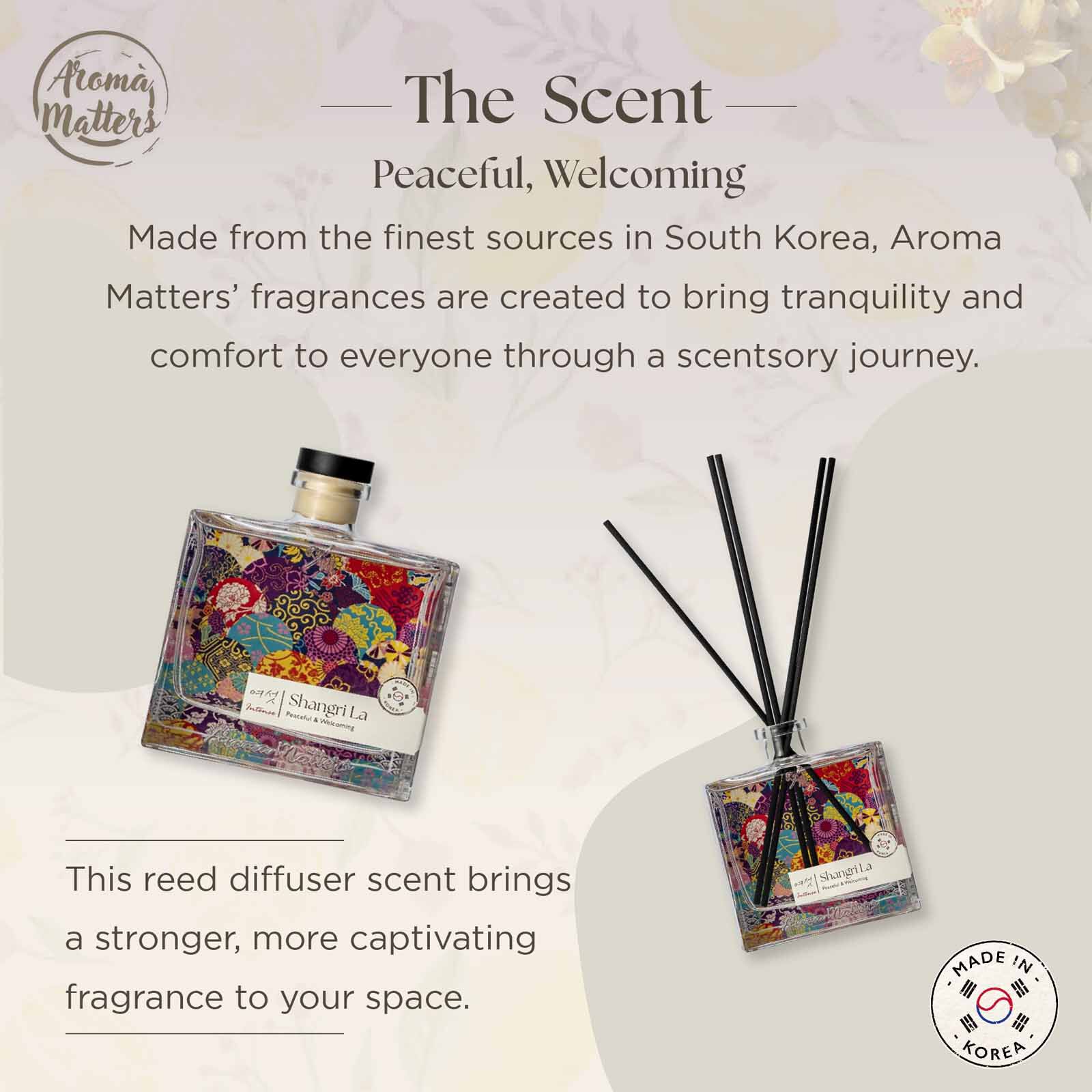 AROMA MATT Shangri La Intense Reed Diffuser 4.05 Fl.oz (120ml) BOTTLE120-SHANGRI LA INTENSE-image 3