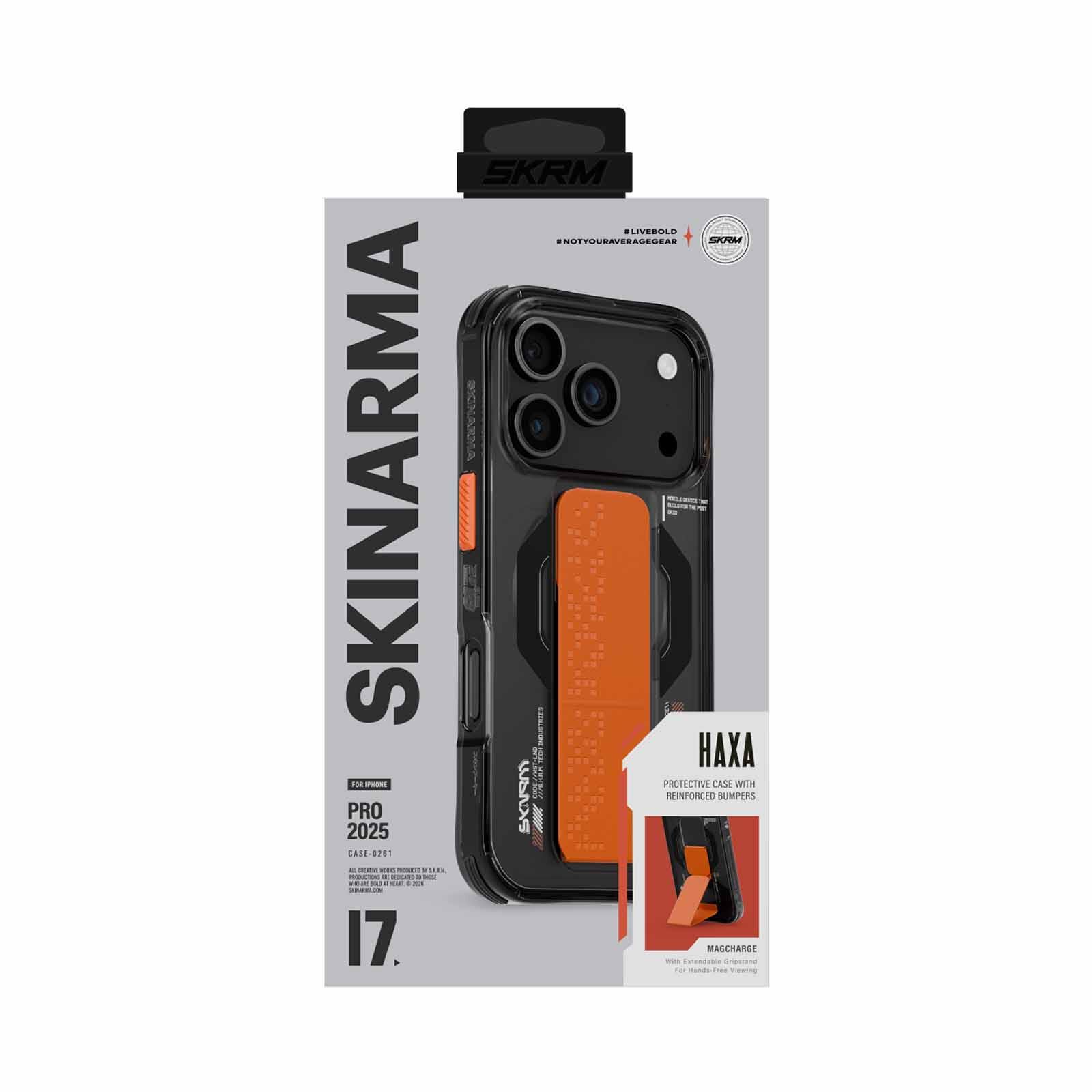 SKINARMA Iphone 17 Pro (2025) 6.3" Haxa (mag-charge + Grip-stand) SK-2025IPP6.3-HAXA-GRA-image 1
