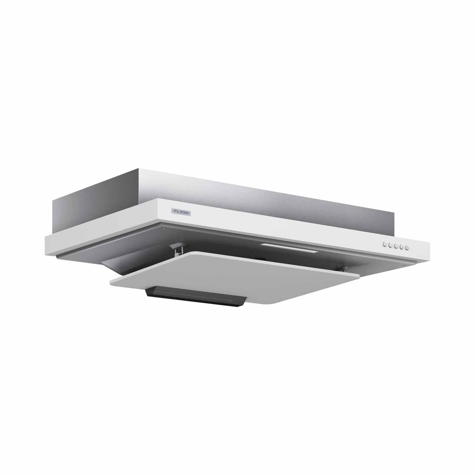 FUJIOH 90cm Made In Japan Slim Hood - Texture White & Silver Metallic (exclude Installation) FR-FS2290VP XWSM-image 2