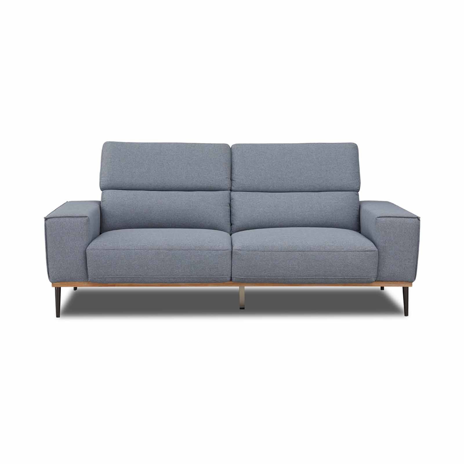 MUZE 3 Seater (fab) Cat C Grey Fabric Sofa NEW CLEO-image 1