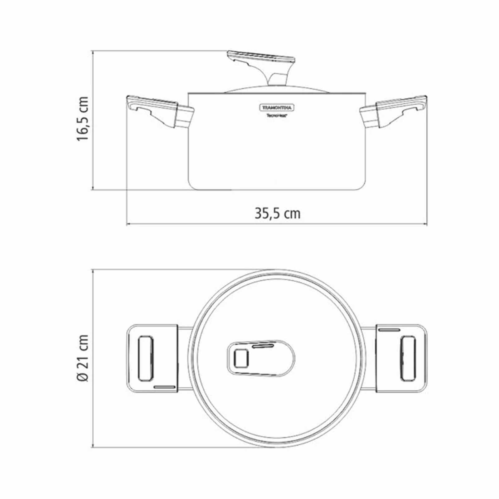 TRAMONTINA 20cm Stainless Steel Deep Casserole - Grano 62164200-image 6