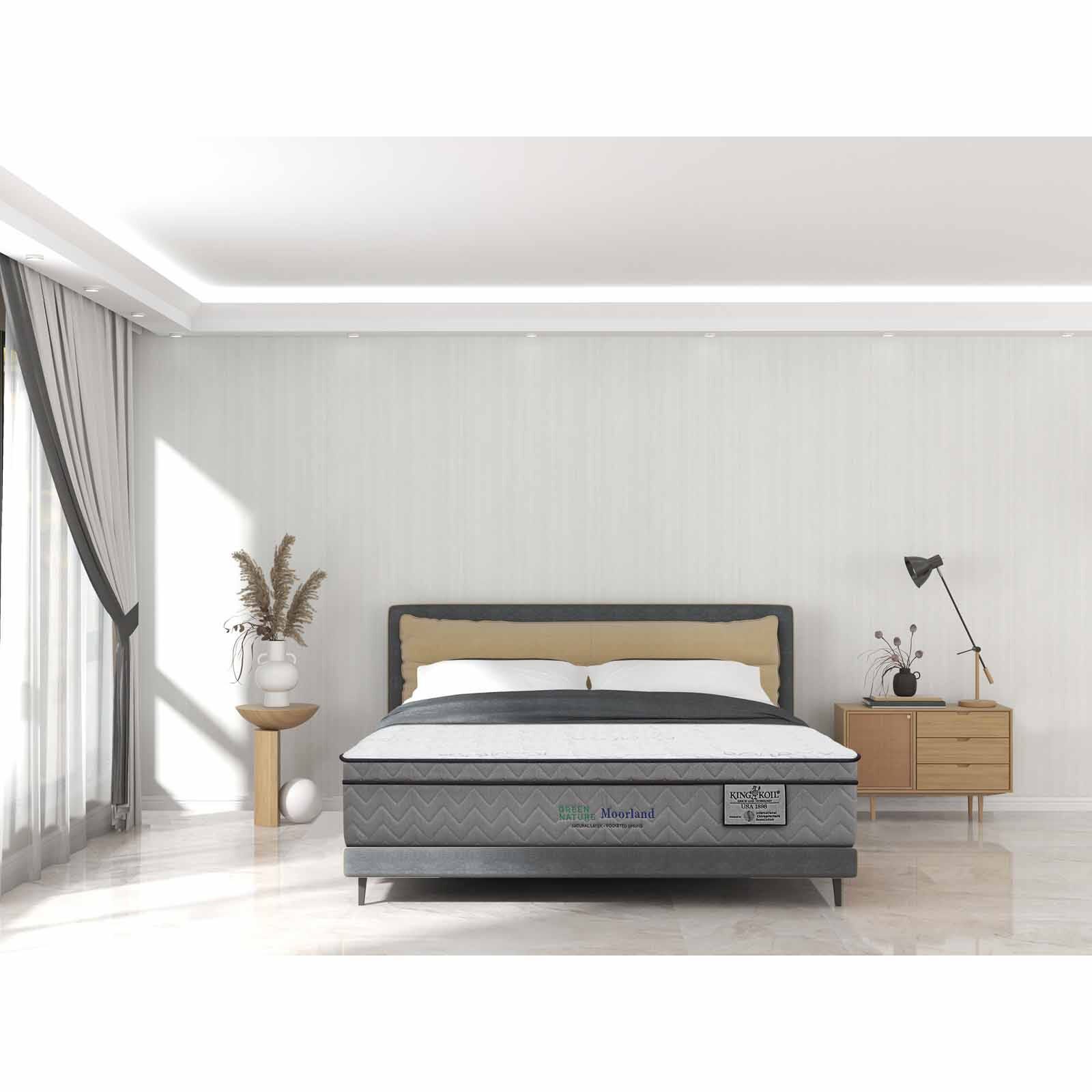 KINGKOIL Queen Size Mattress W/ss193 Storage Divan And Headboard GREEN NATURE MOORLAND-image 3