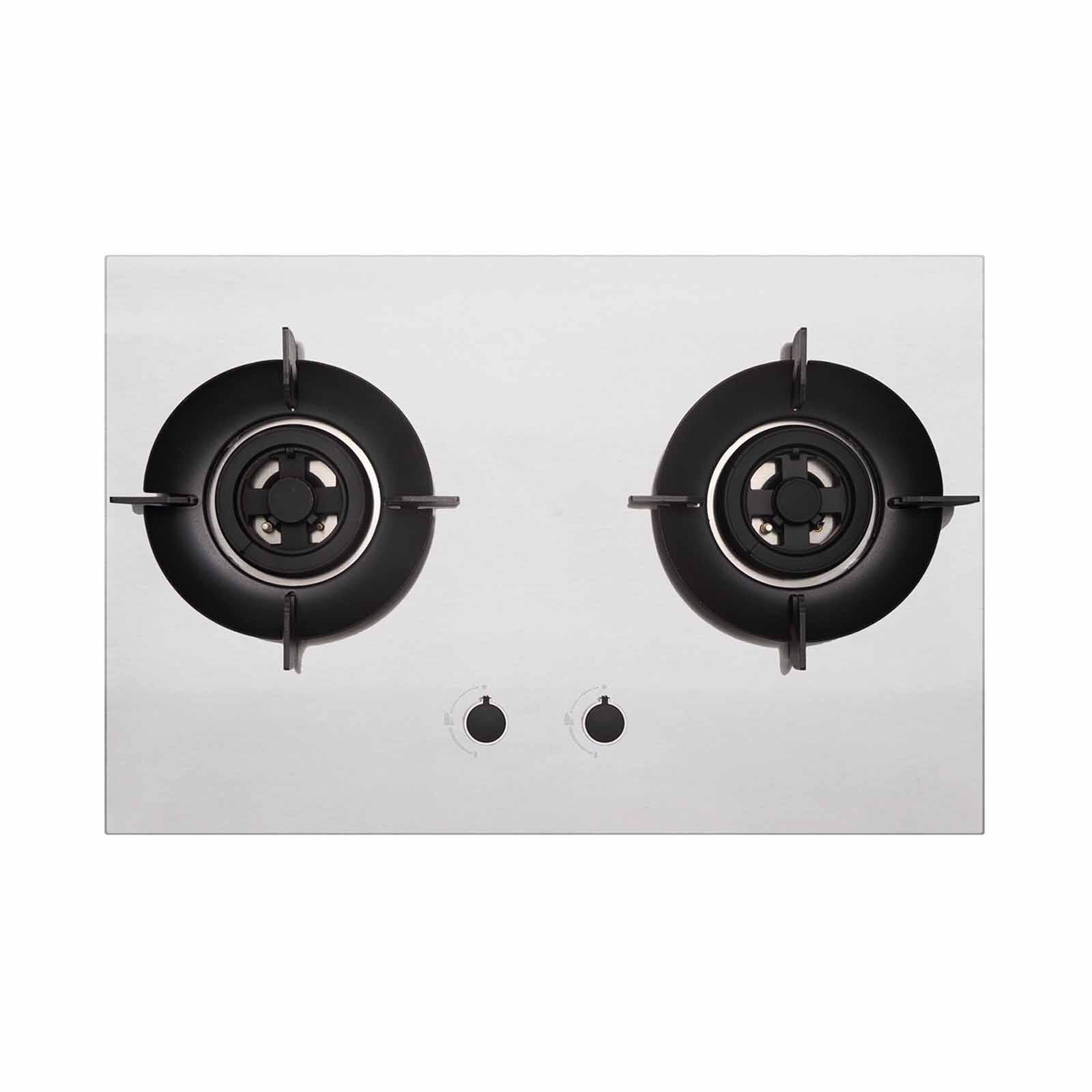 MAYER 75cm 2 Burner Gas Hob (pub/lpg) - Stainless Steel MMSS7502HI-image 1