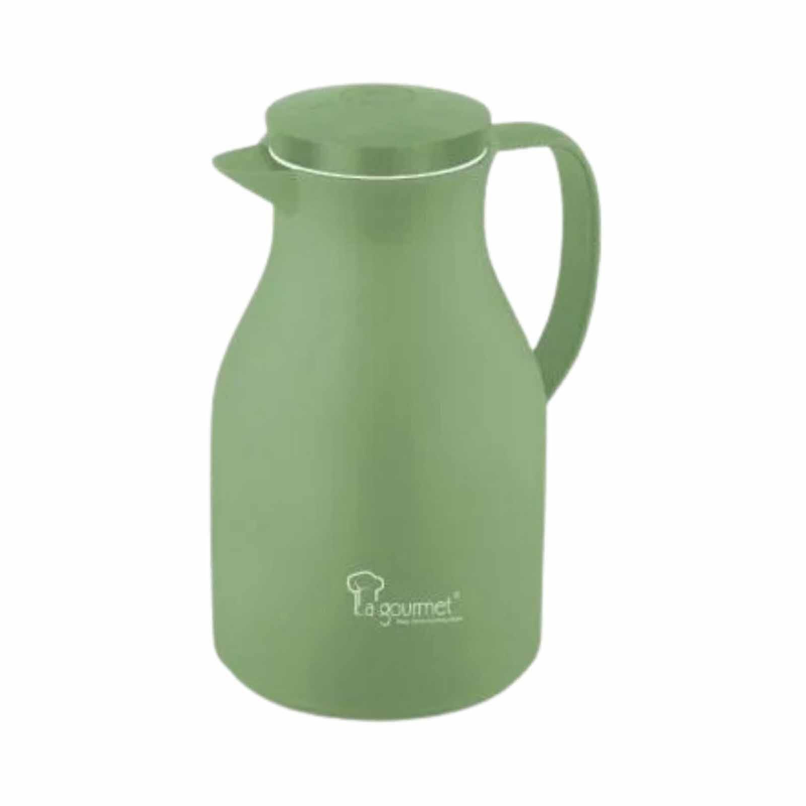 LA GOURMET Camelia 1.0l Glass Liner Vacuum Water Jug - Green LGVJ400154