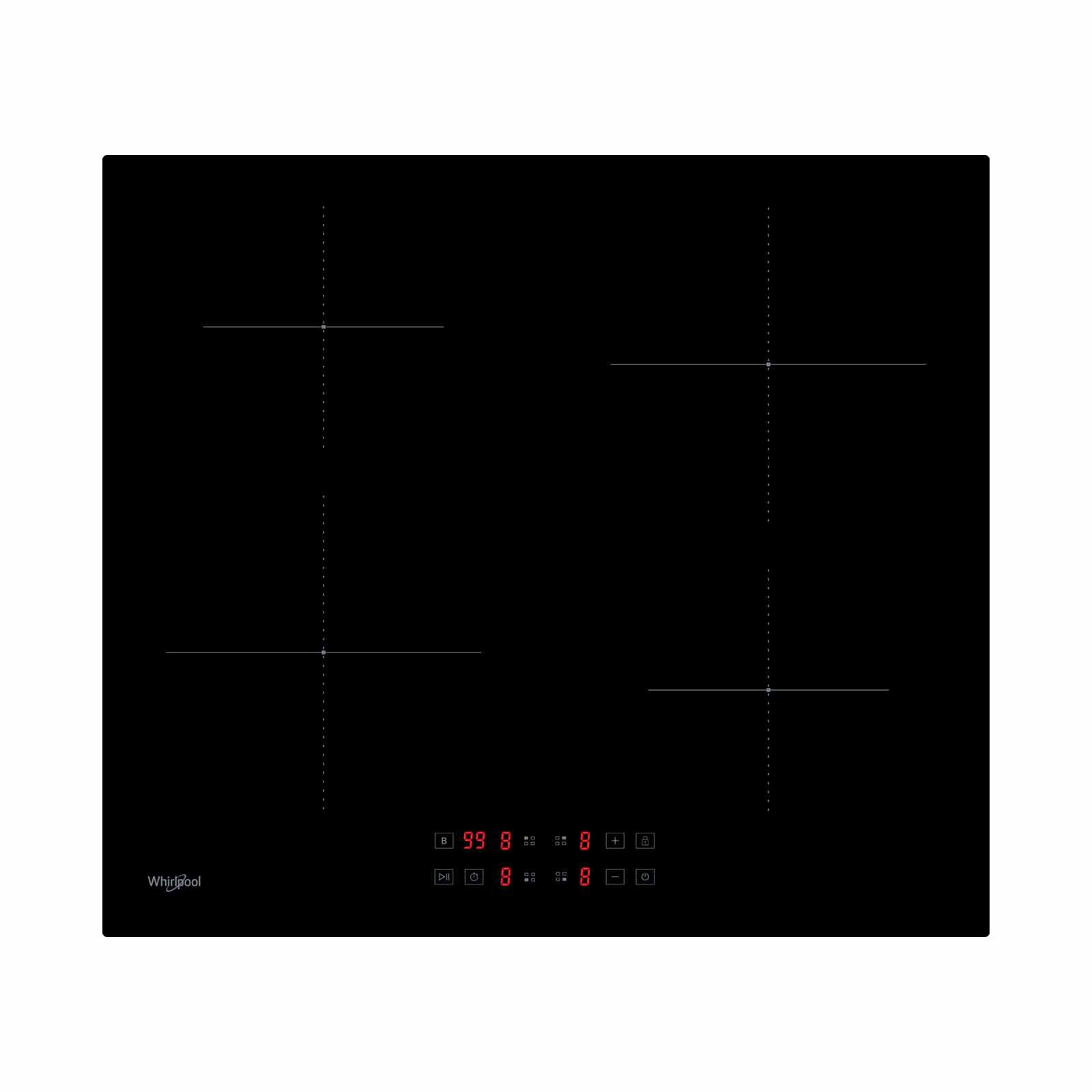 WHIRLPOOL 4 Zone Power Sharing Built-in Induction Hob (60cm) (exclude Installation) IWSL6040CS