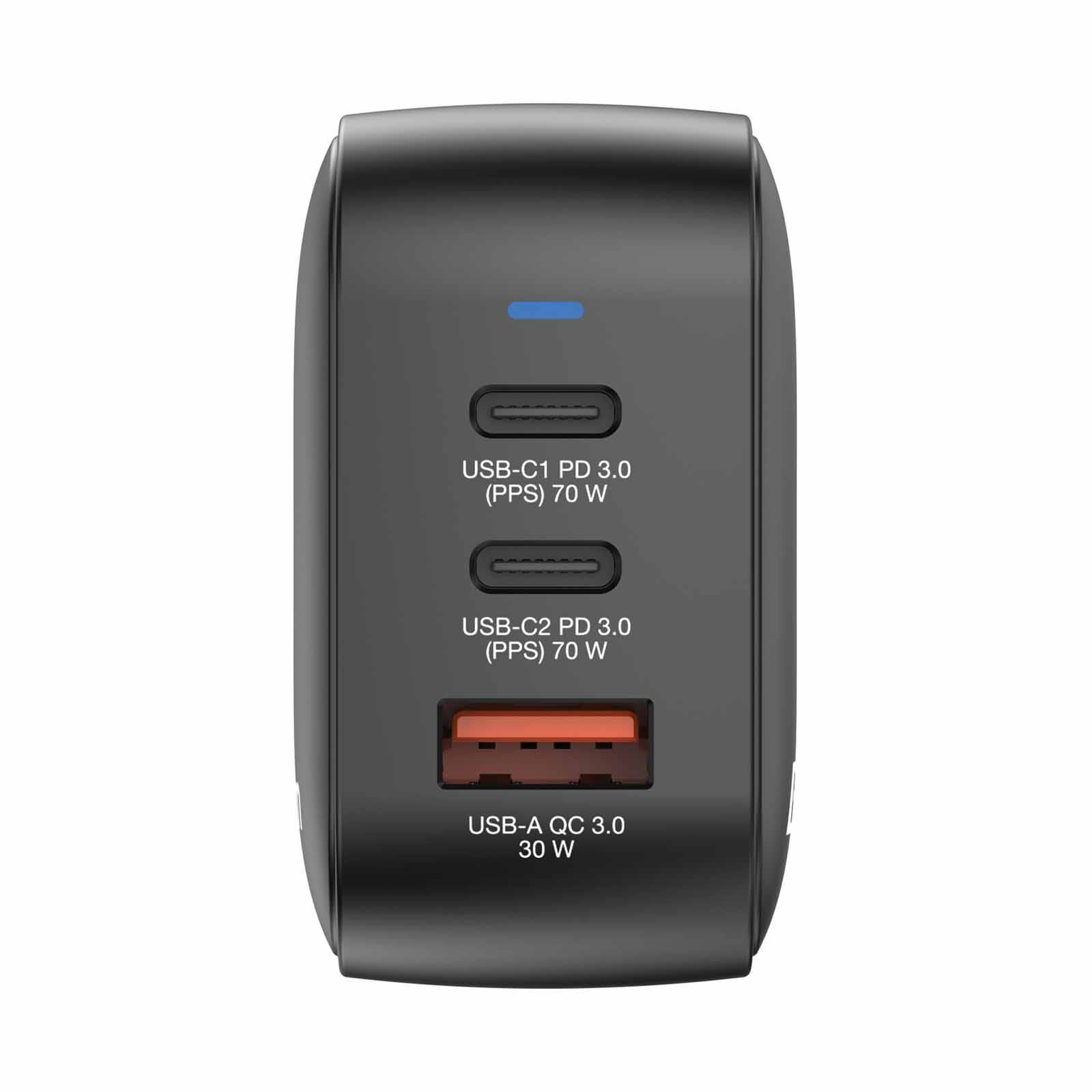 VERBATIM Mini Gan Charger 70w 3 Port Us Plug W Eu And Uk Adapter VM32229-image 6