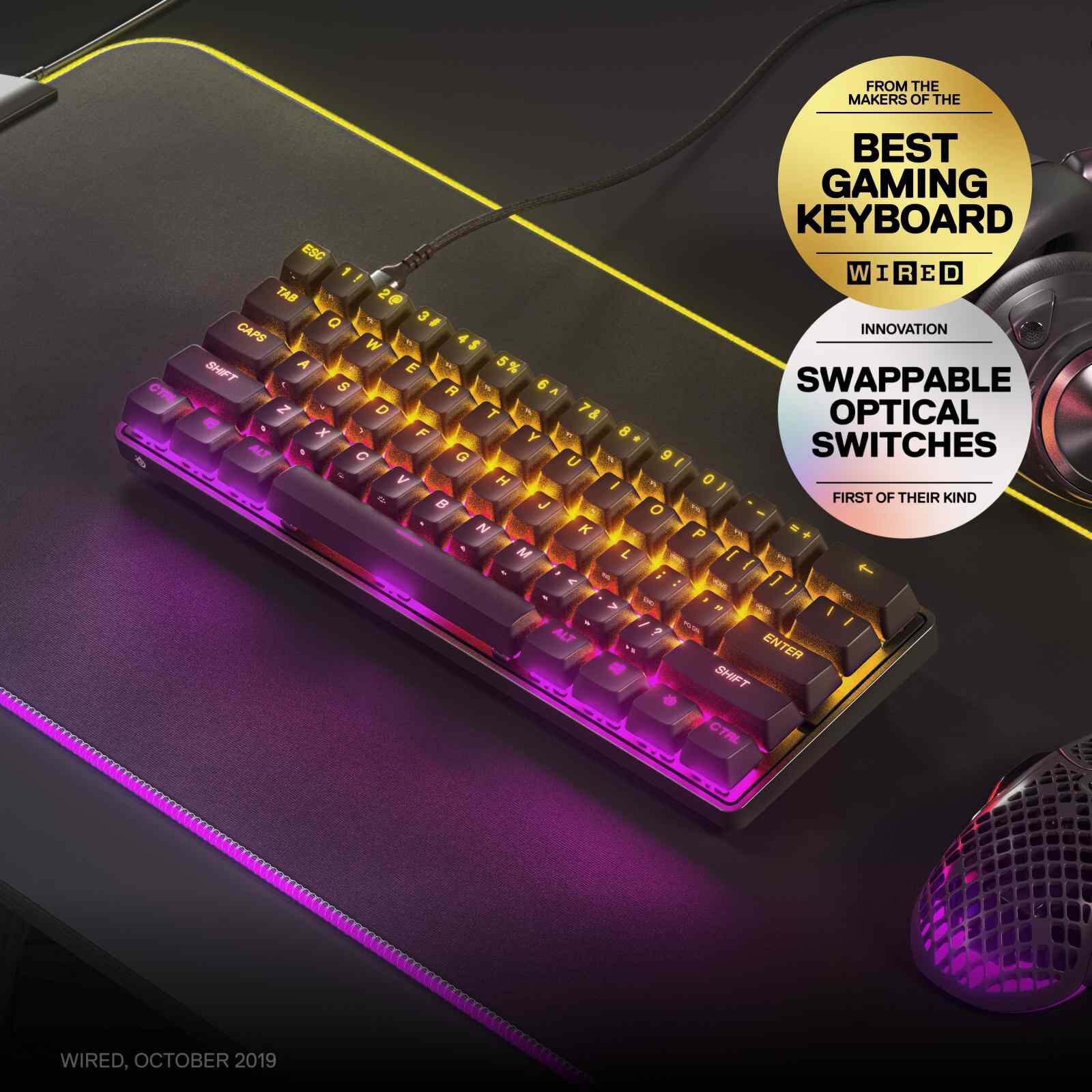 STEELSERIE Us Gaming Wired Keyboard APEX 9 MINI-image 8