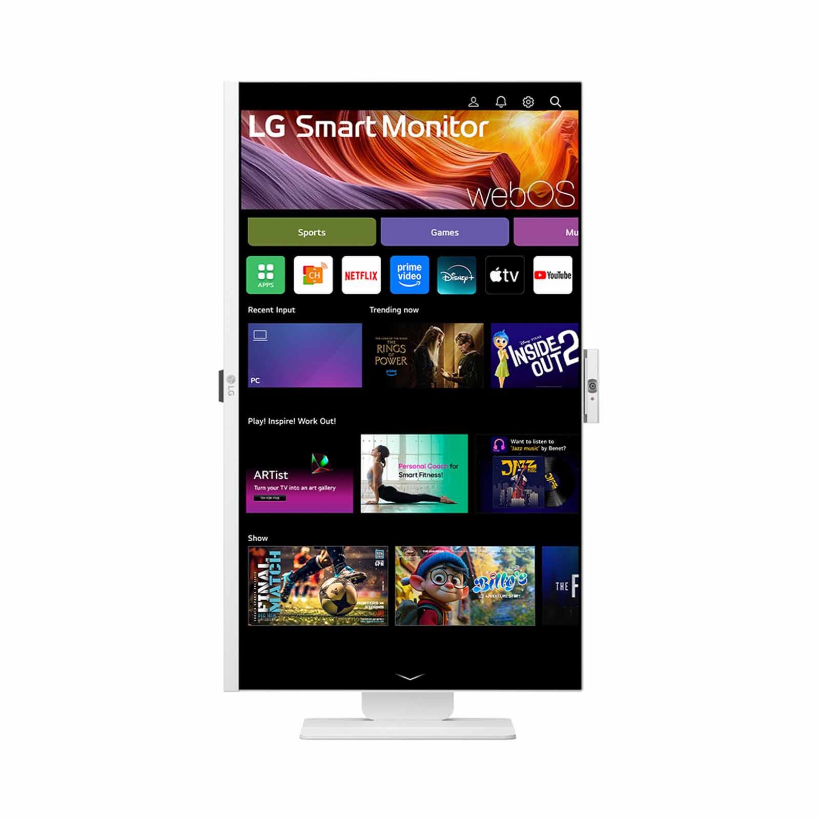 LG 31.5in 4k Uhd Ips Smart Monitor With Webos & Webcam 32U850SA-W-image 6